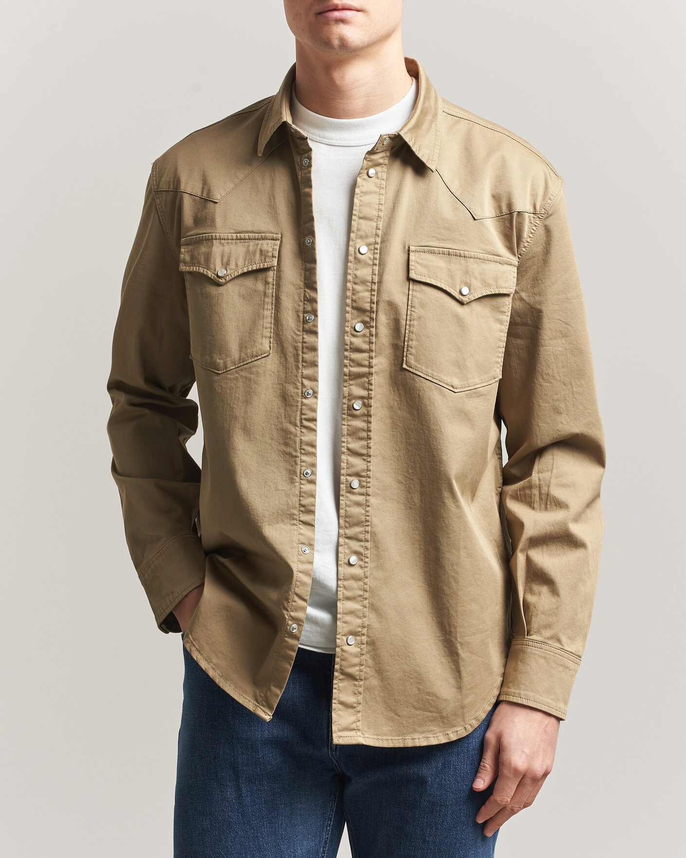 Herre | Skjorter | Dondup | Regular Fit Shirt Beige