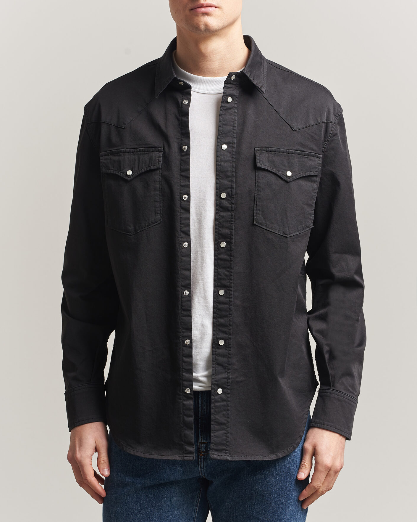 Herre | Skjorter | Dondup | Regular Fit Shirt Washed Black