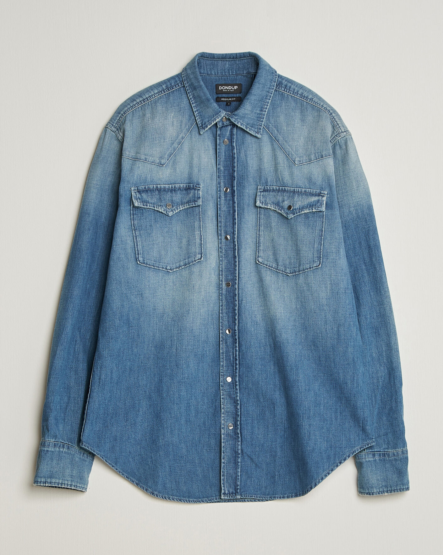 Herre | Skjorter | Dondup | Regular Fit Denim Shirt Medium Blue