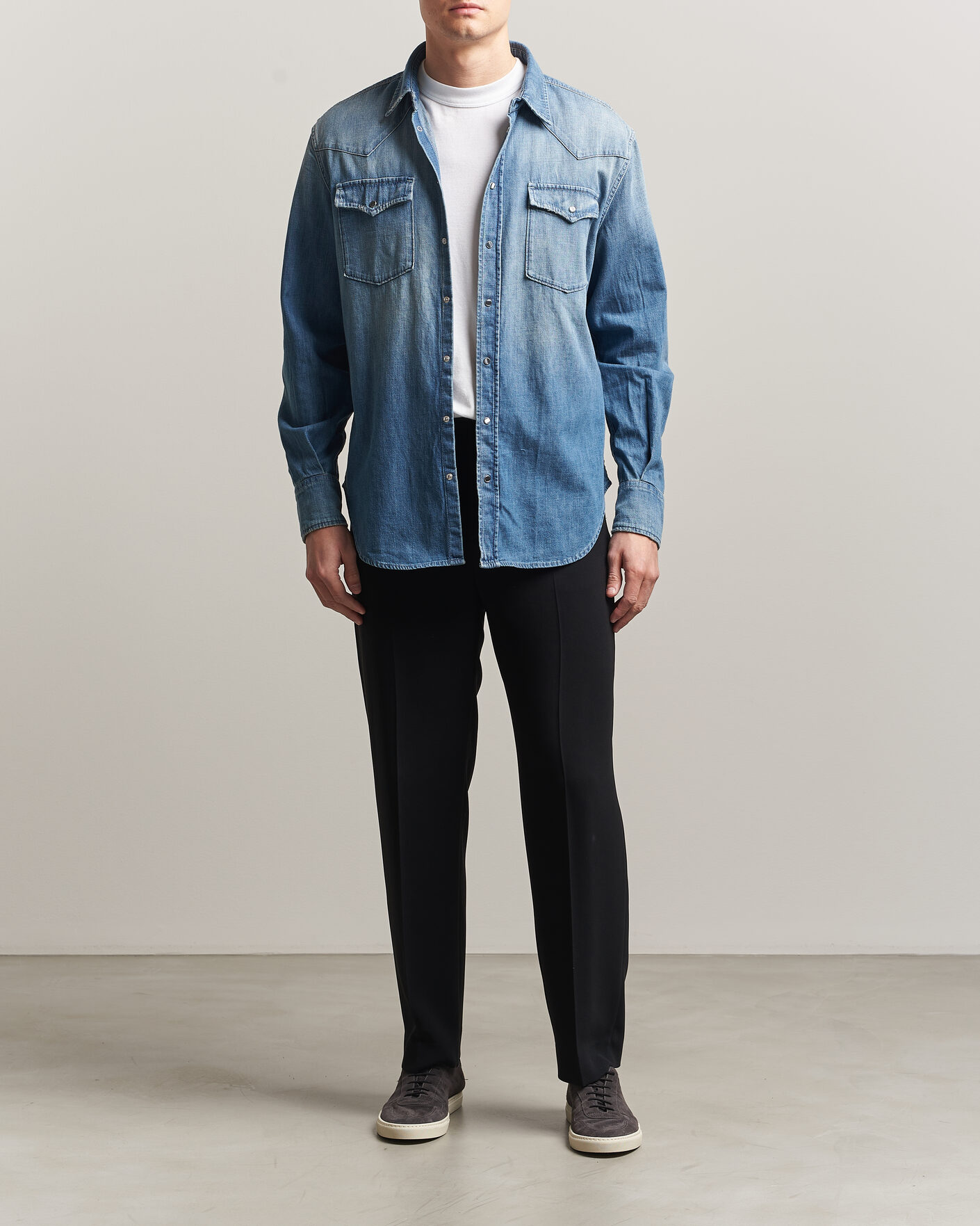 Herre | Skjorter | Dondup | Regular Fit Denim Shirt Medium Blue