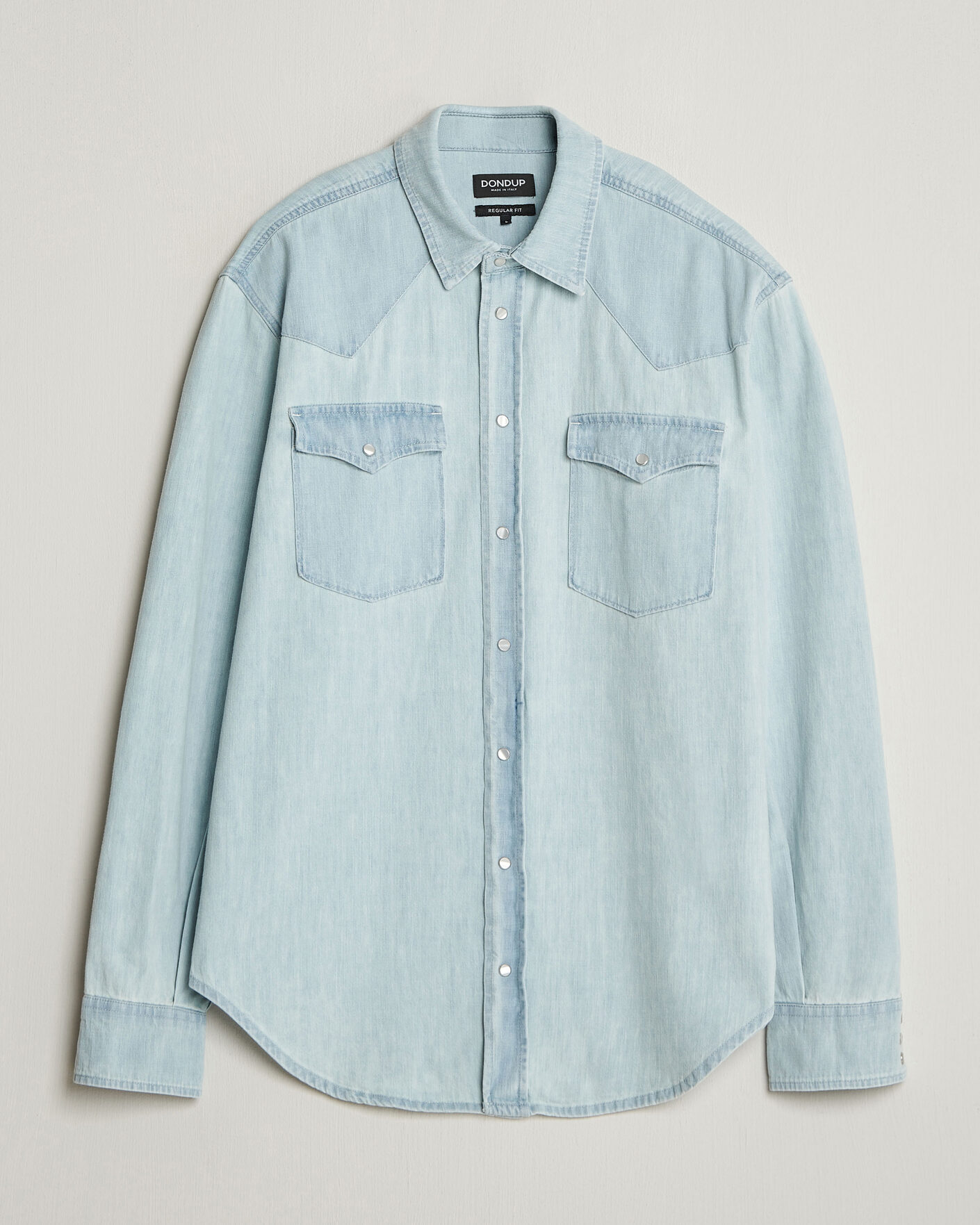 Herre | Skjorter | Dondup | Regular Fit Denim Shirt Light Blue