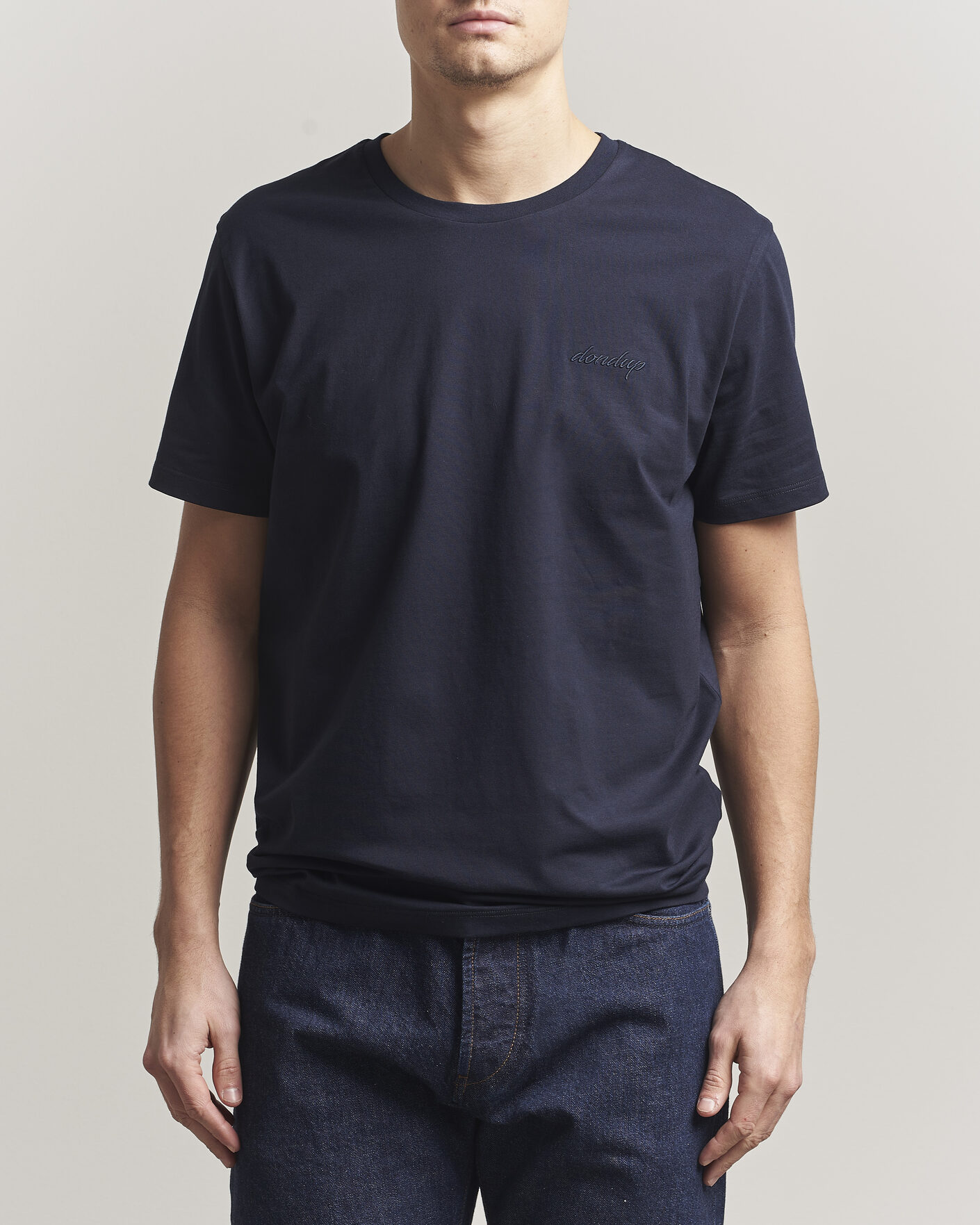 Herre | T-Shirts | Dondup | Logo Crew Neck T-Shirt Navy