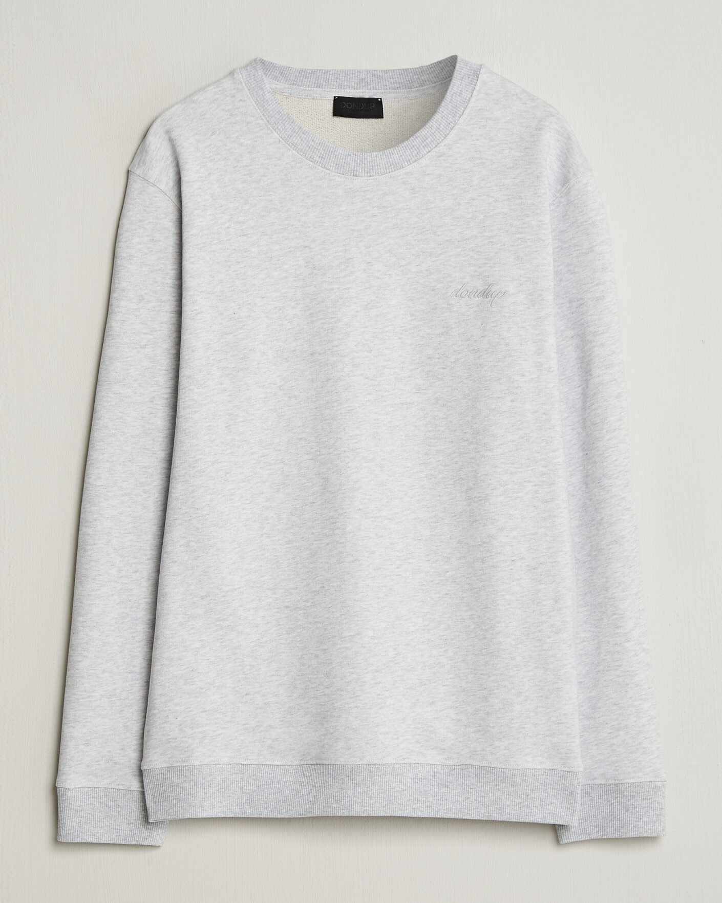 Herre | Gensere | Dondup | Logo Crew Neck Sweatshirt Light Grey Melange
