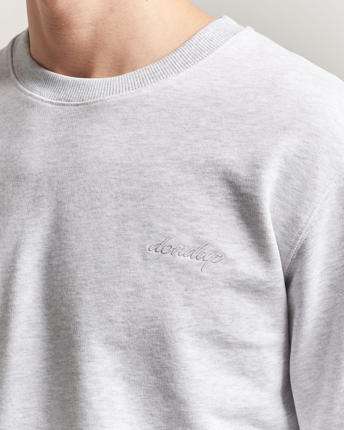 Herre | Gensere | Dondup | Logo Crew Neck Sweatshirt Light Grey Melange