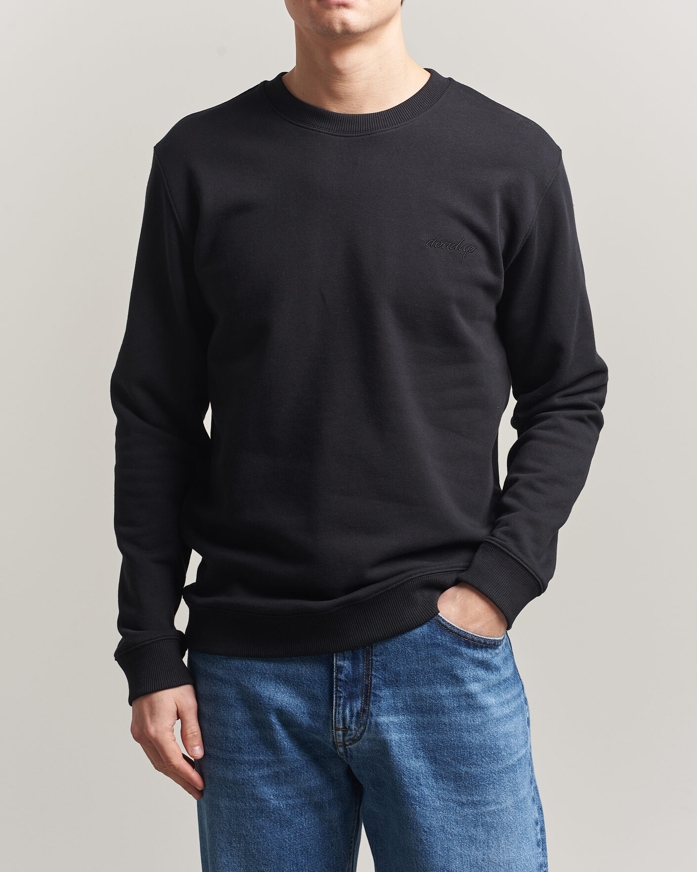 Herre | Gensere | Dondup | Logo Crew Neck Sweatshirt Black