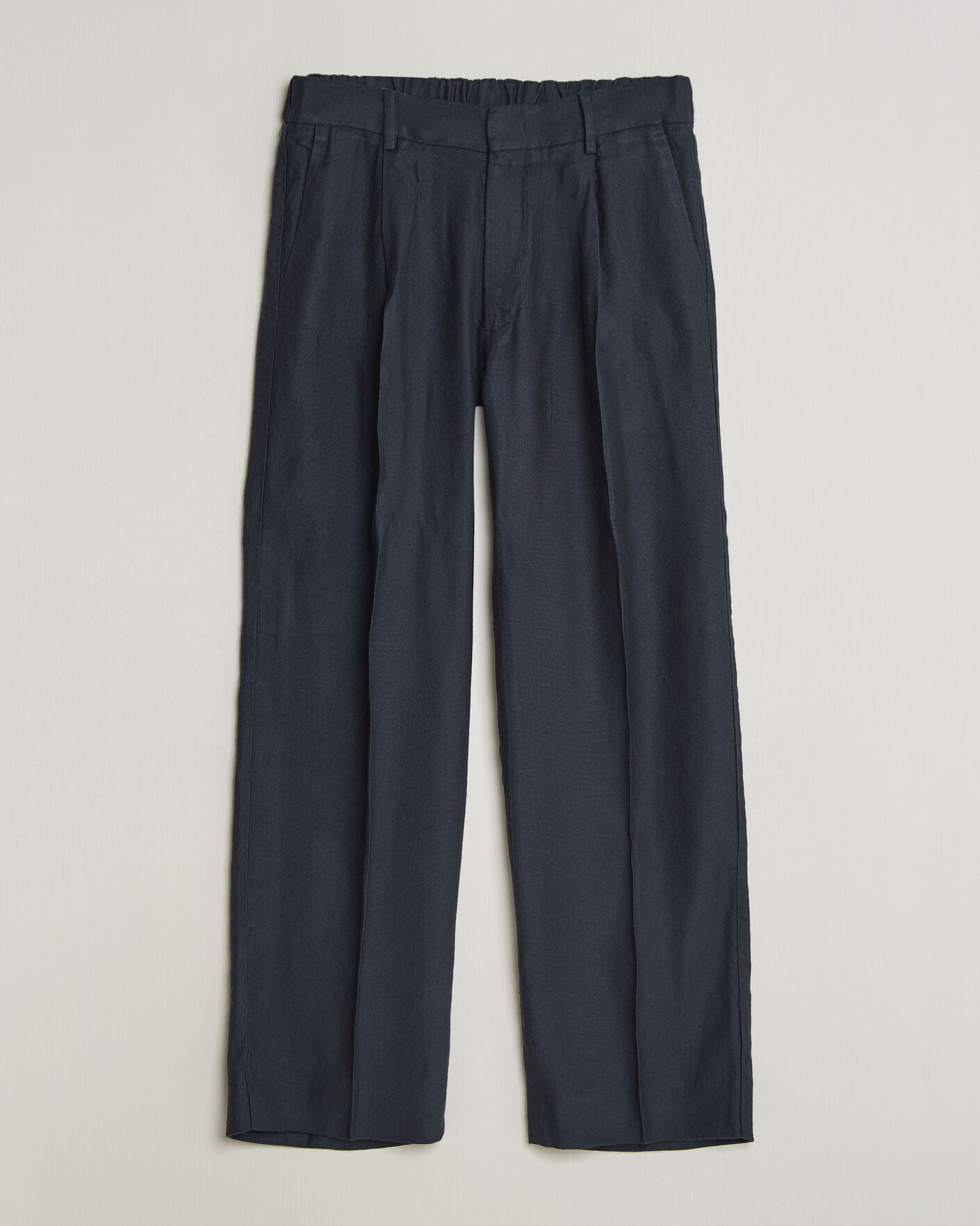 Herre | Bukser | NN07 | Kay Linen/Viscose Drawstring Trousers Deep Navy
