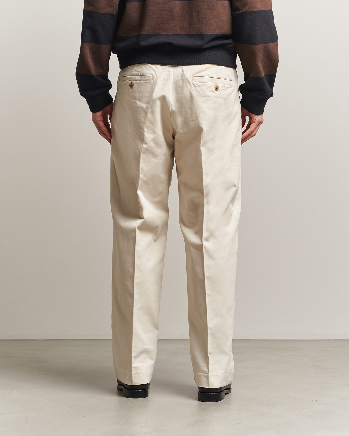 Herre | Bukser | NN07 | Kay Cotton Pleated Trousers Ivory