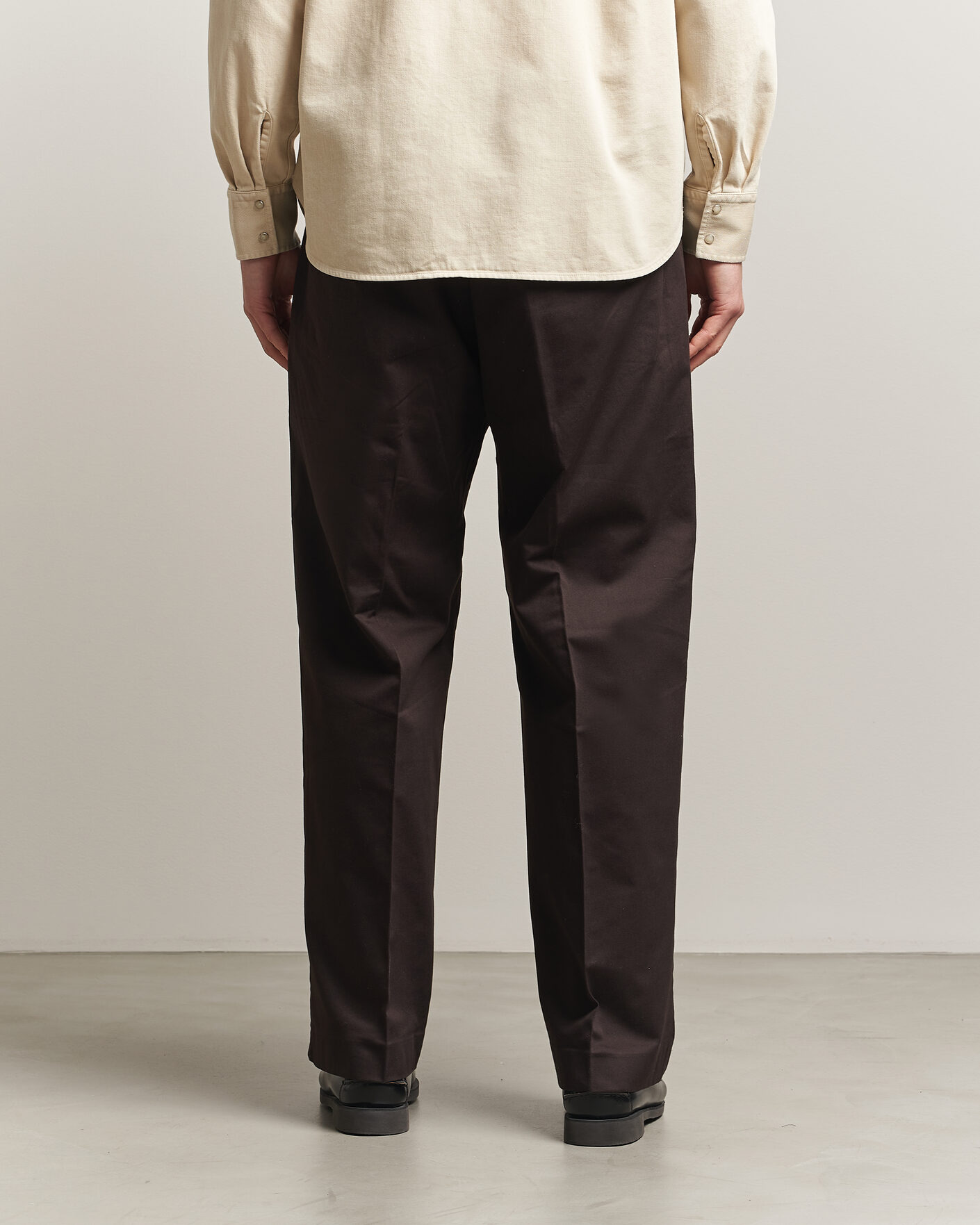 Herre | Bukser | NN07 | Kay Cotton Pleated Trousers Deep Truffle