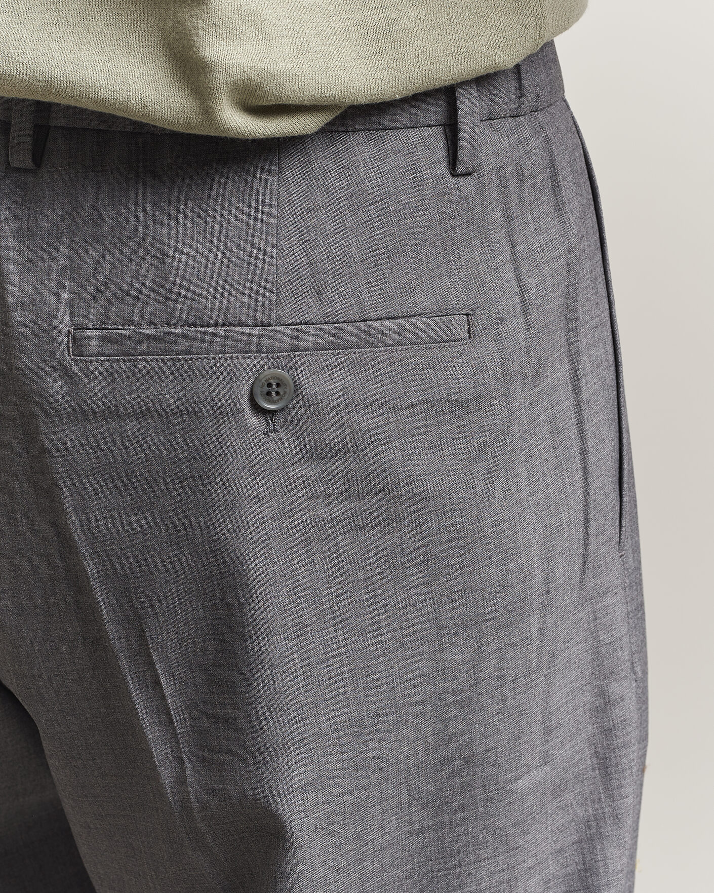 Herre | Bukser | NN07 | Kay Summer Wool Drawstring Trousers Light Grey Melange