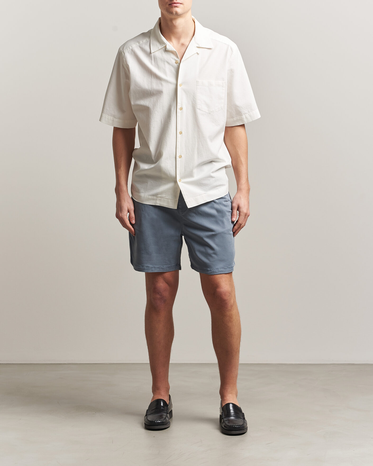 Herre | Shorts | NN07 | Gregor Drawstring Shorts Stone Blue