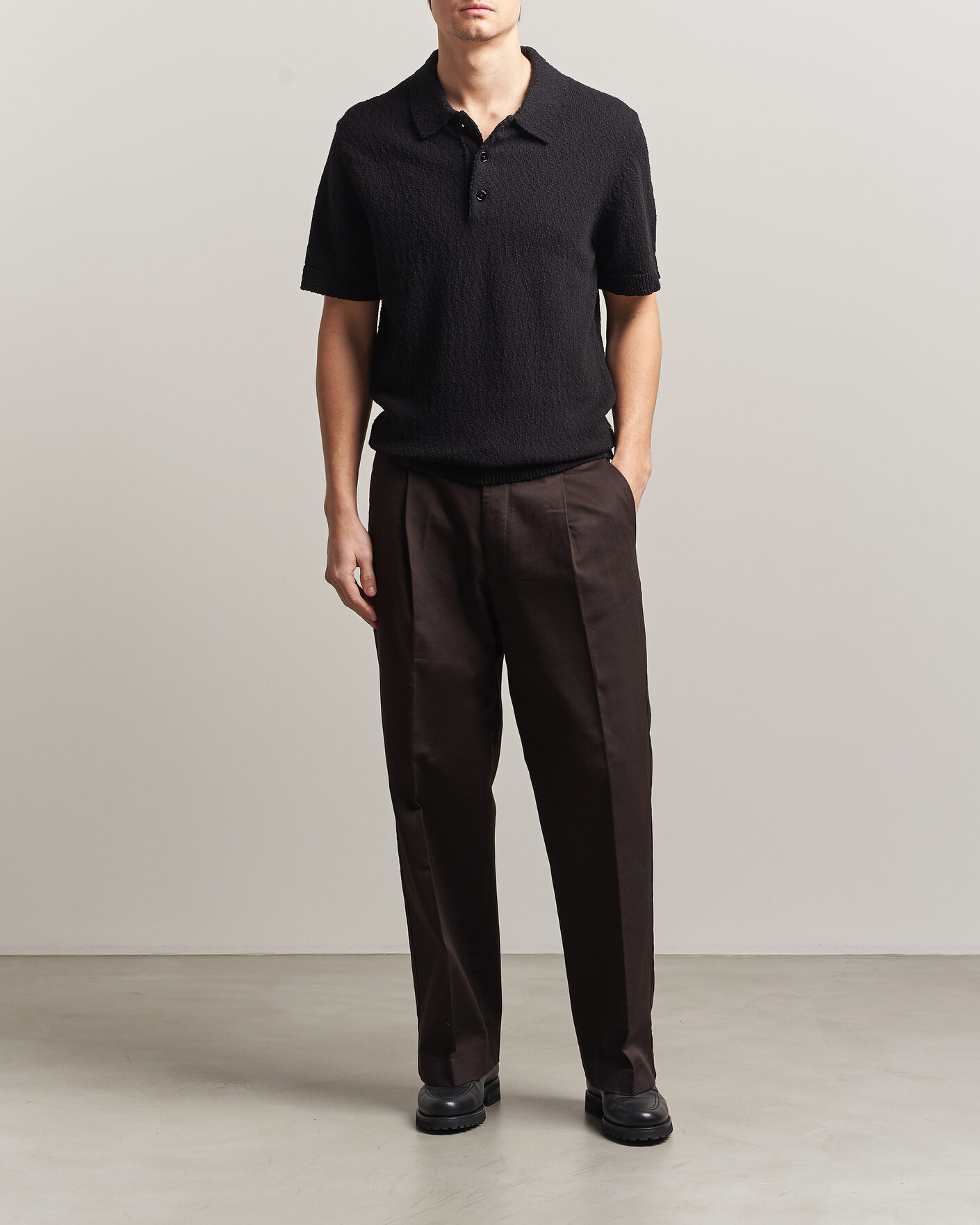 Herre | Pikéer | NN07 | Randy Knitted Polo Black