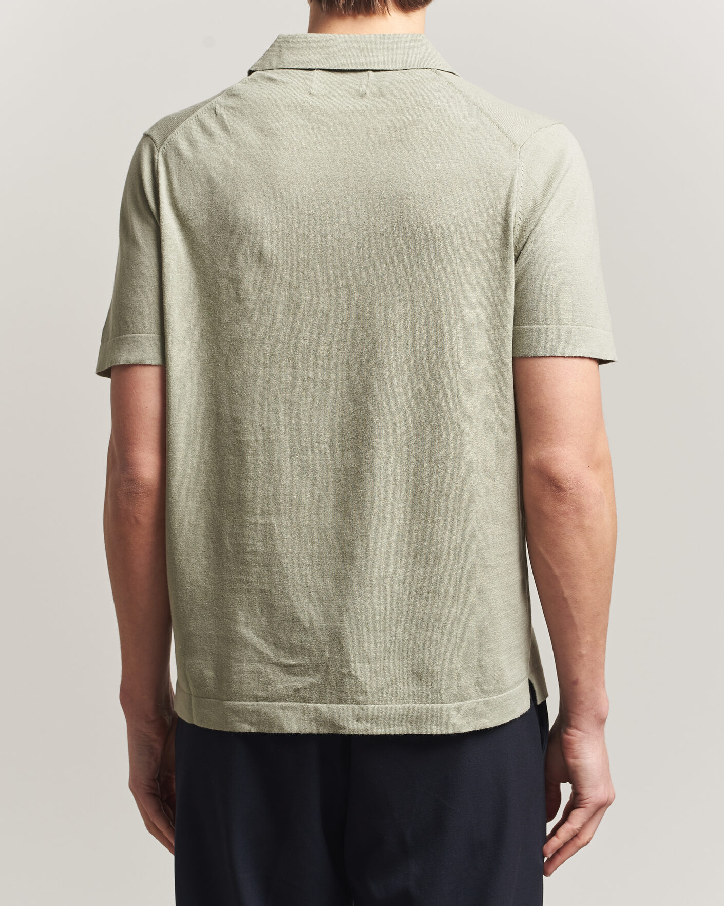Herre | Pikéer | NN07 | Ryan Cotton/Linen Polo Sage Green