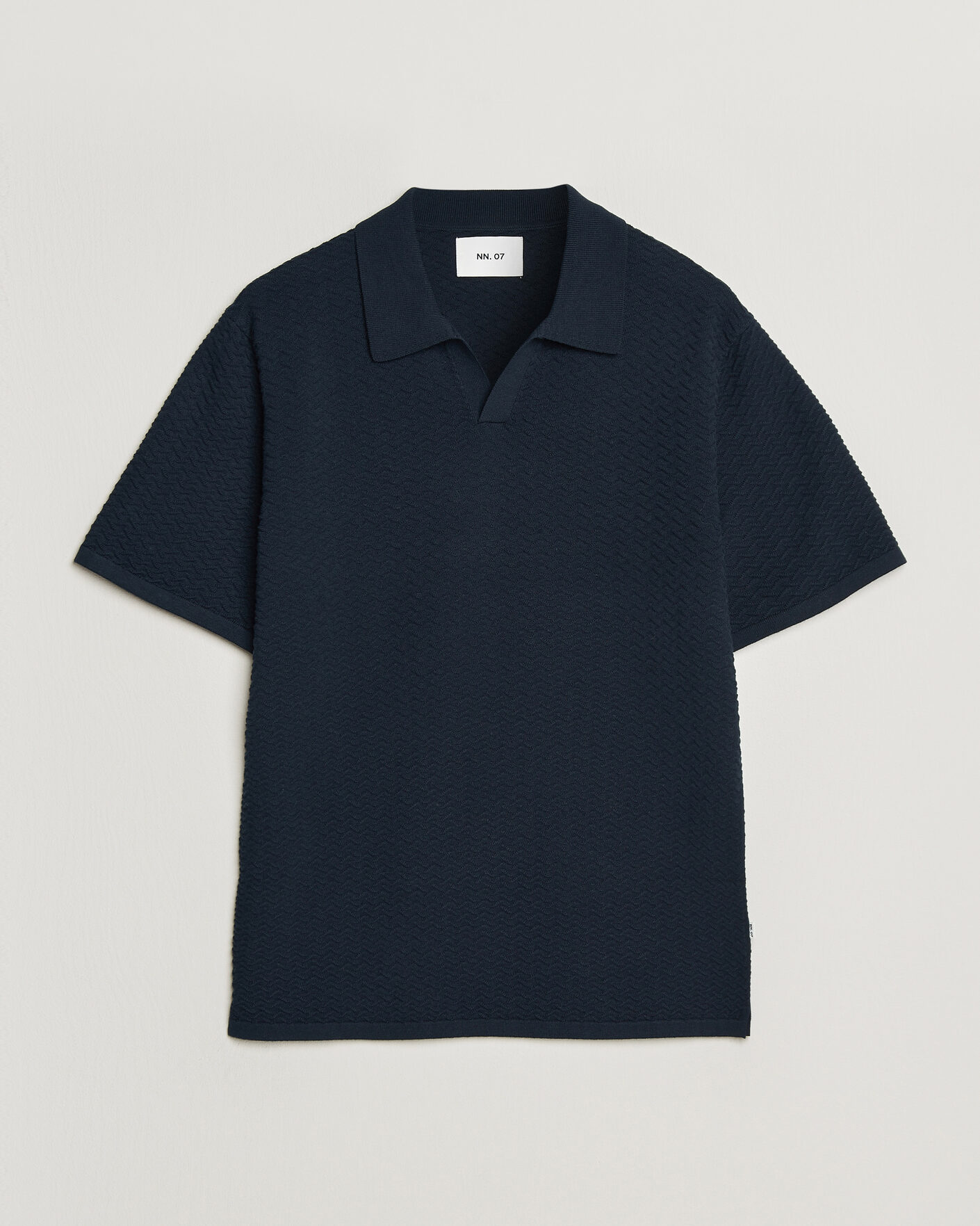 Herre | Pikéer | NN07 | Paul Structured Knitted Polo Navy Blue