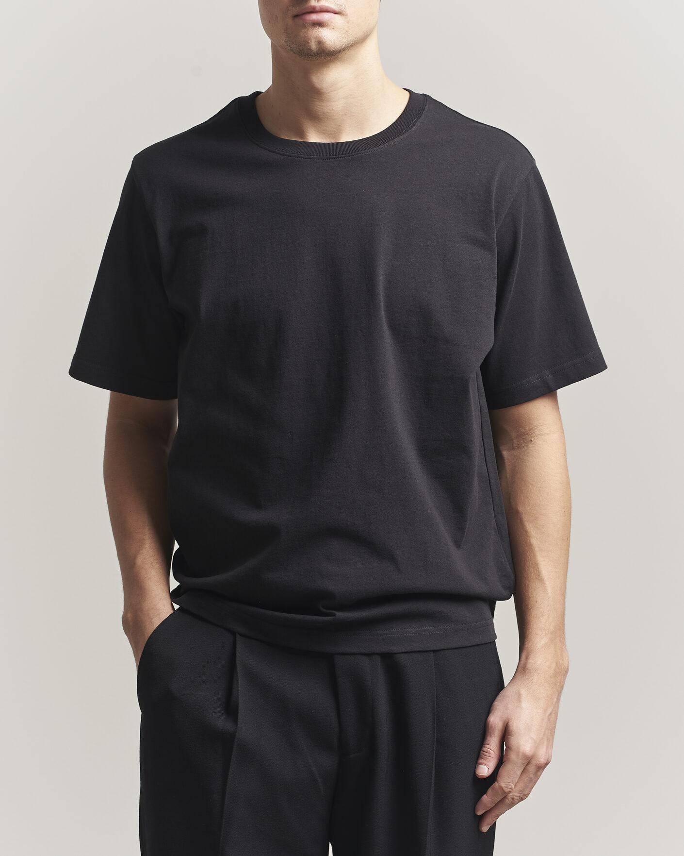 Herre | T-Shirts | NN07 | Jett Washed Printed Crew Neck T-Shirt Black