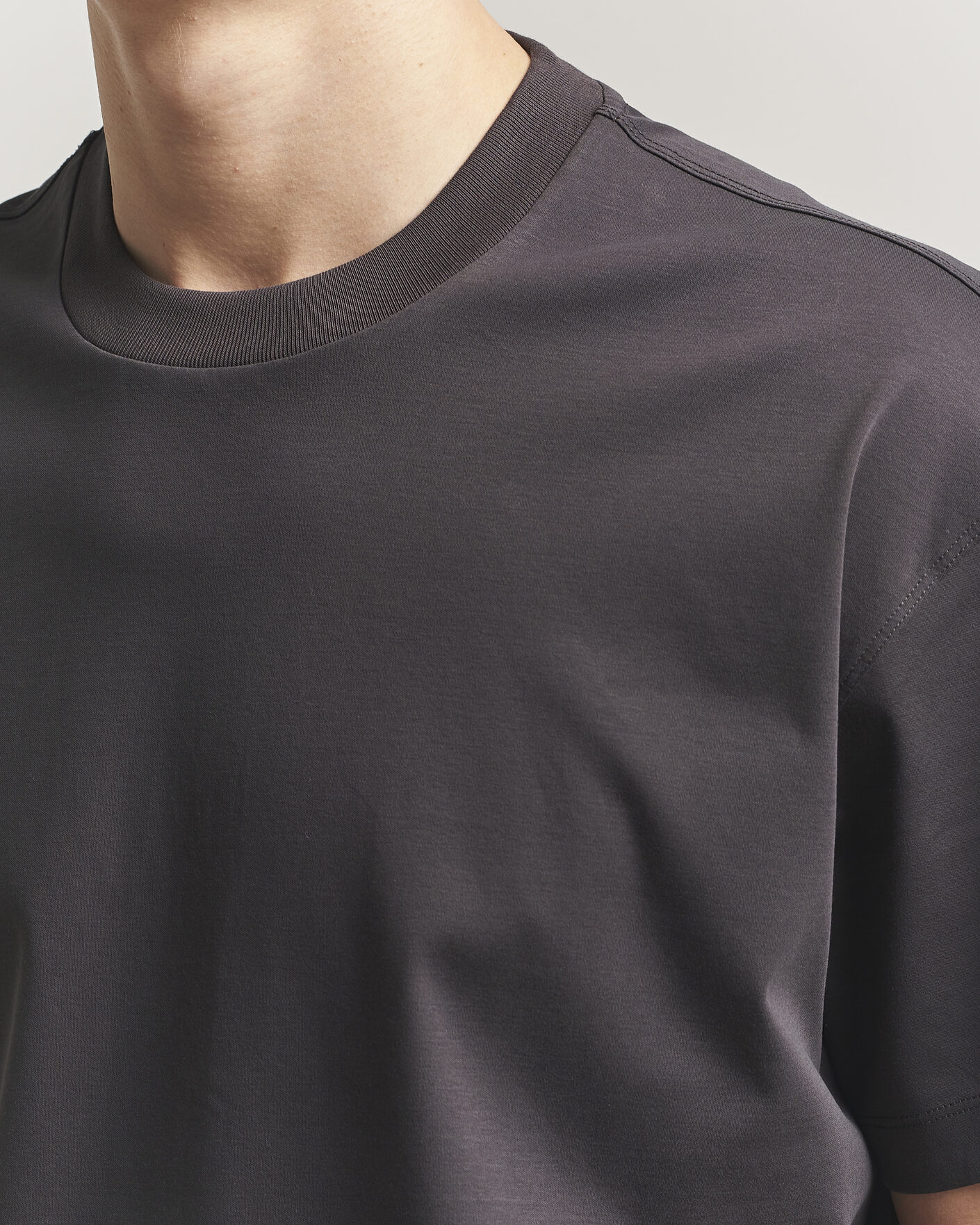 Herre | T-Shirts | NN07 | Lionel Mercerized Crew Neck T-Shirt Deep Truffle