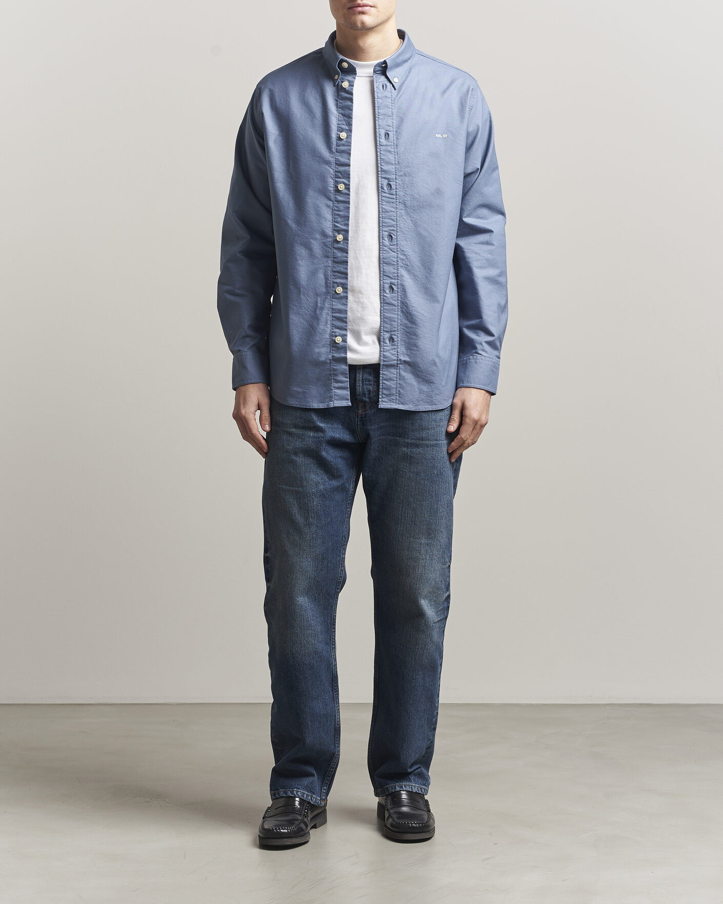 Herre | Skjorter | NN07 | Colby Oxford Shirt Stone Blue