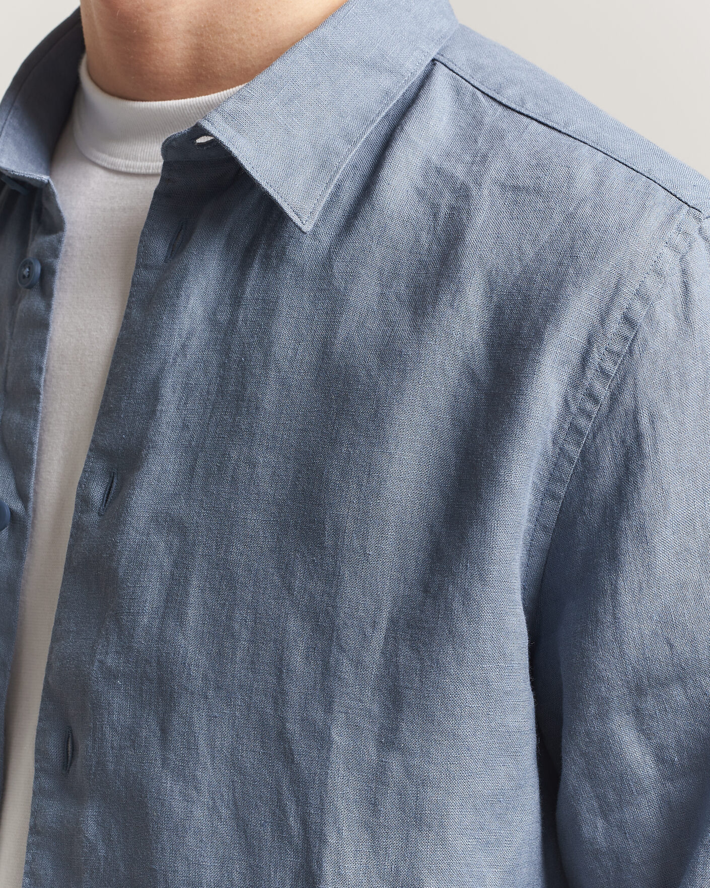 Herre | Skjorter | NN07 | Enzo Linen Shirt Stone Blue