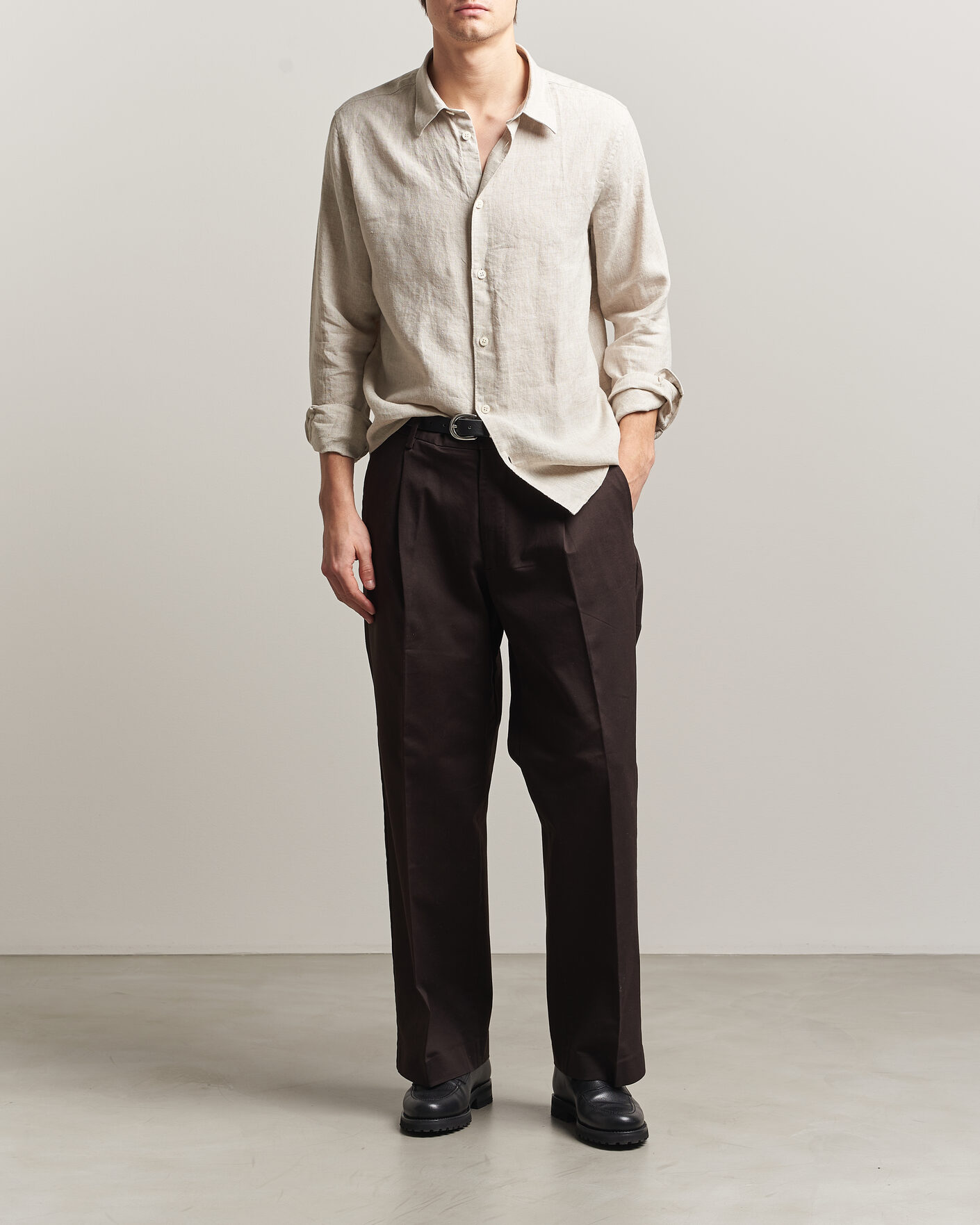Herre | Skjorter | NN07 | Enzo Linen Shirt Oat