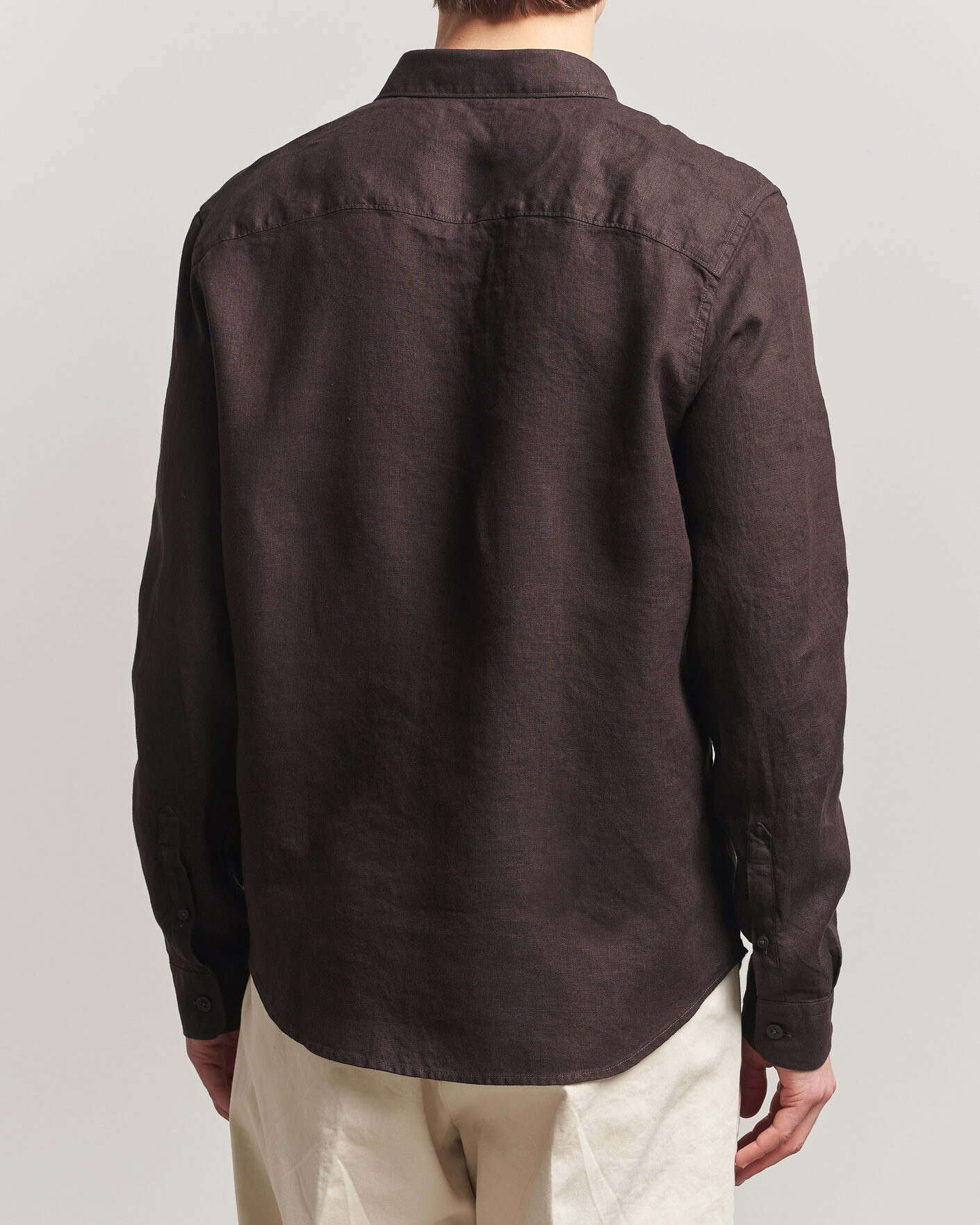 Herre | Skjorter | NN07 | Enzo Linen Shirt Deep Truffle
