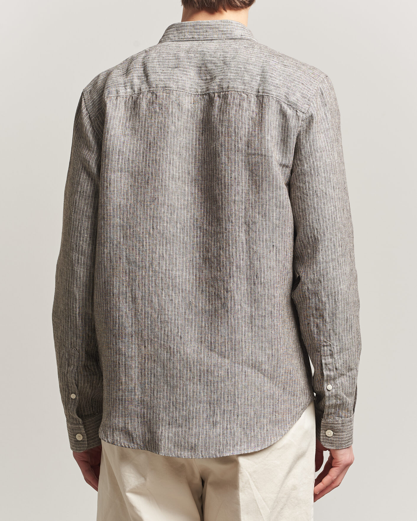 Herre | Skjorter | NN07 | Enzo Linen Shirt Clay Stripe