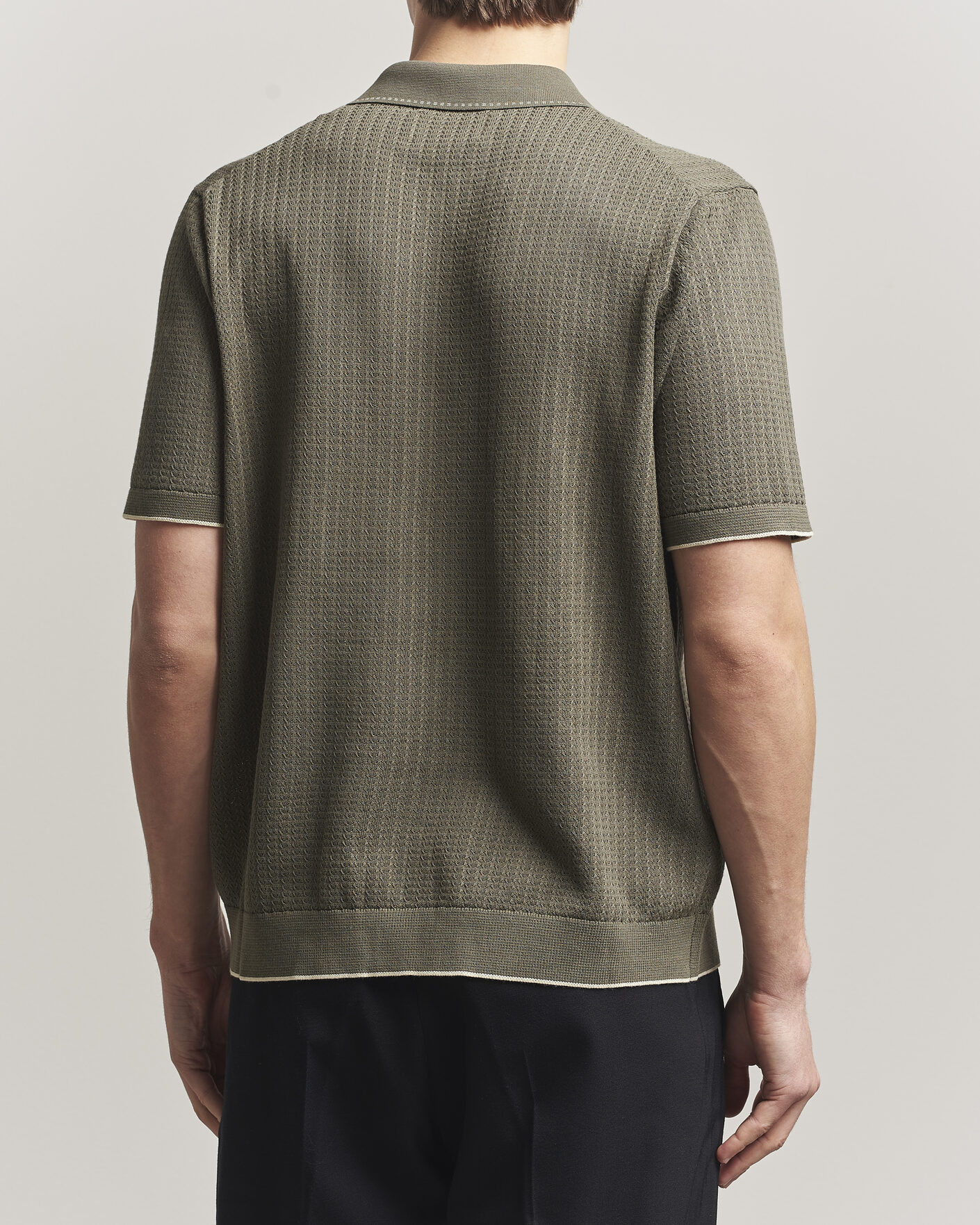 Herre | Skjorter | NN07 | Nalo Knitted Short Sleeve Shirt Capers Green