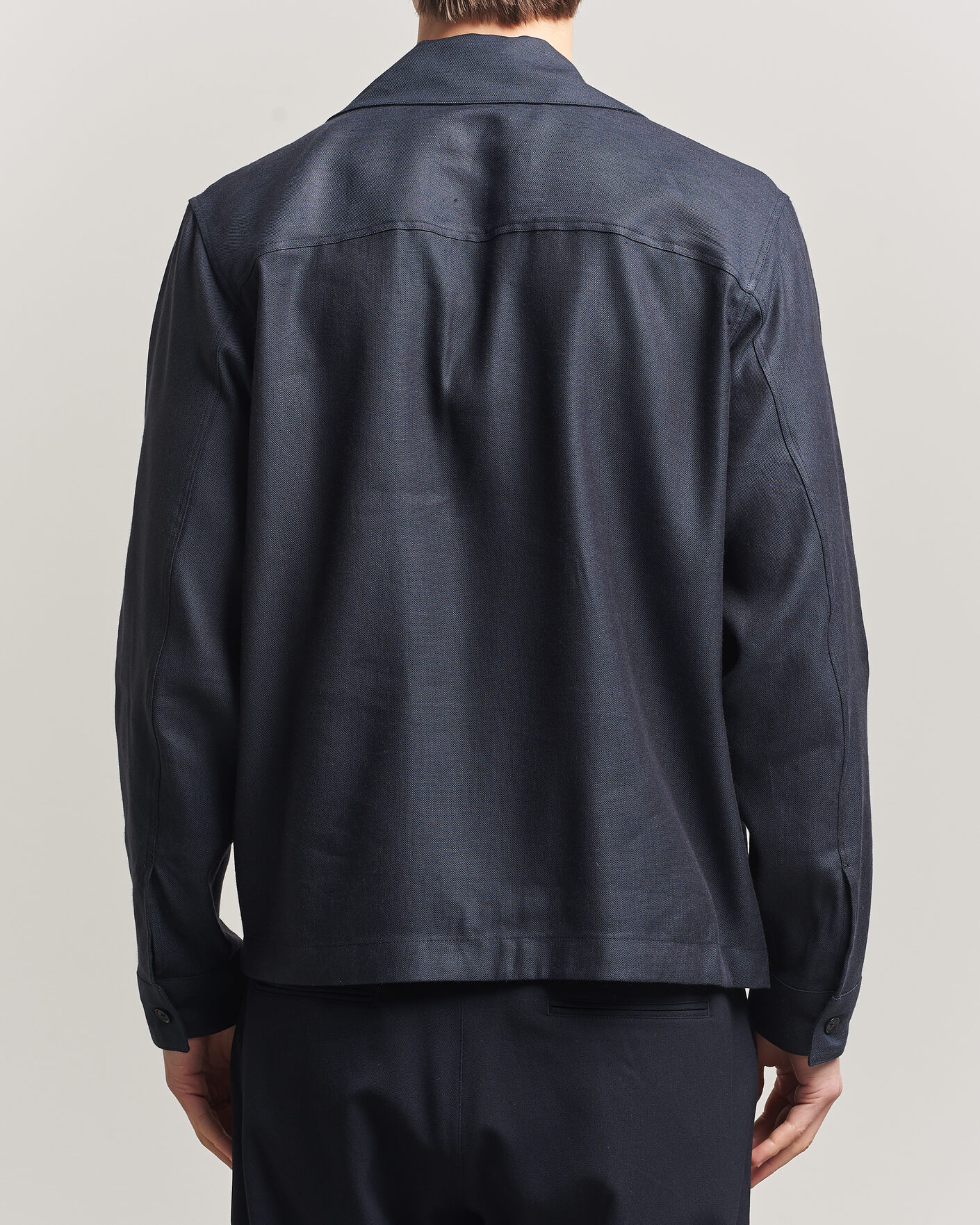 Herre | Skjorter | NN07 | Alban Linen/Viscose Overshirt Deep Navy