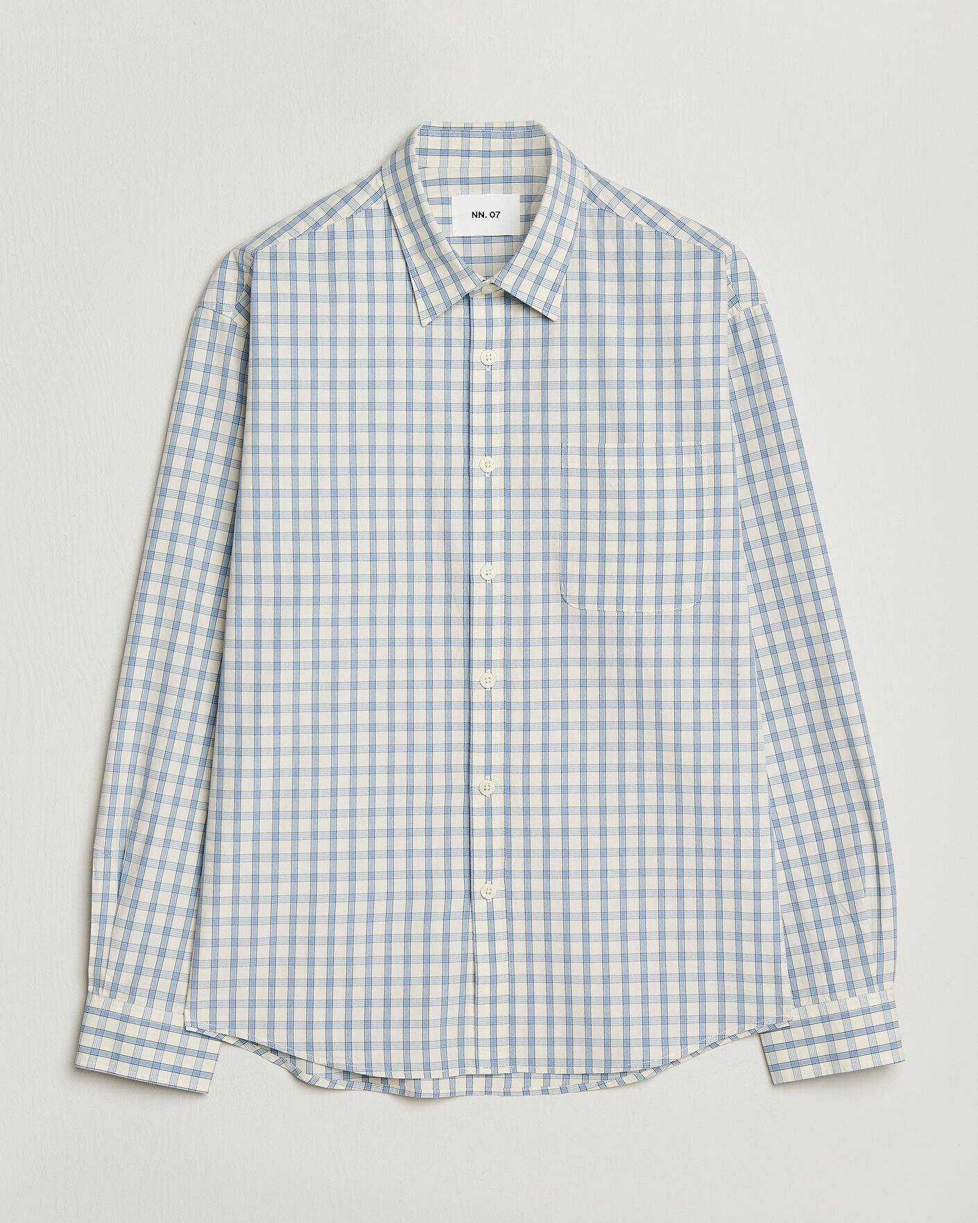 Herre | Skjorter | NN07 | Deon Brushed Cotton Shirt Ecru Check