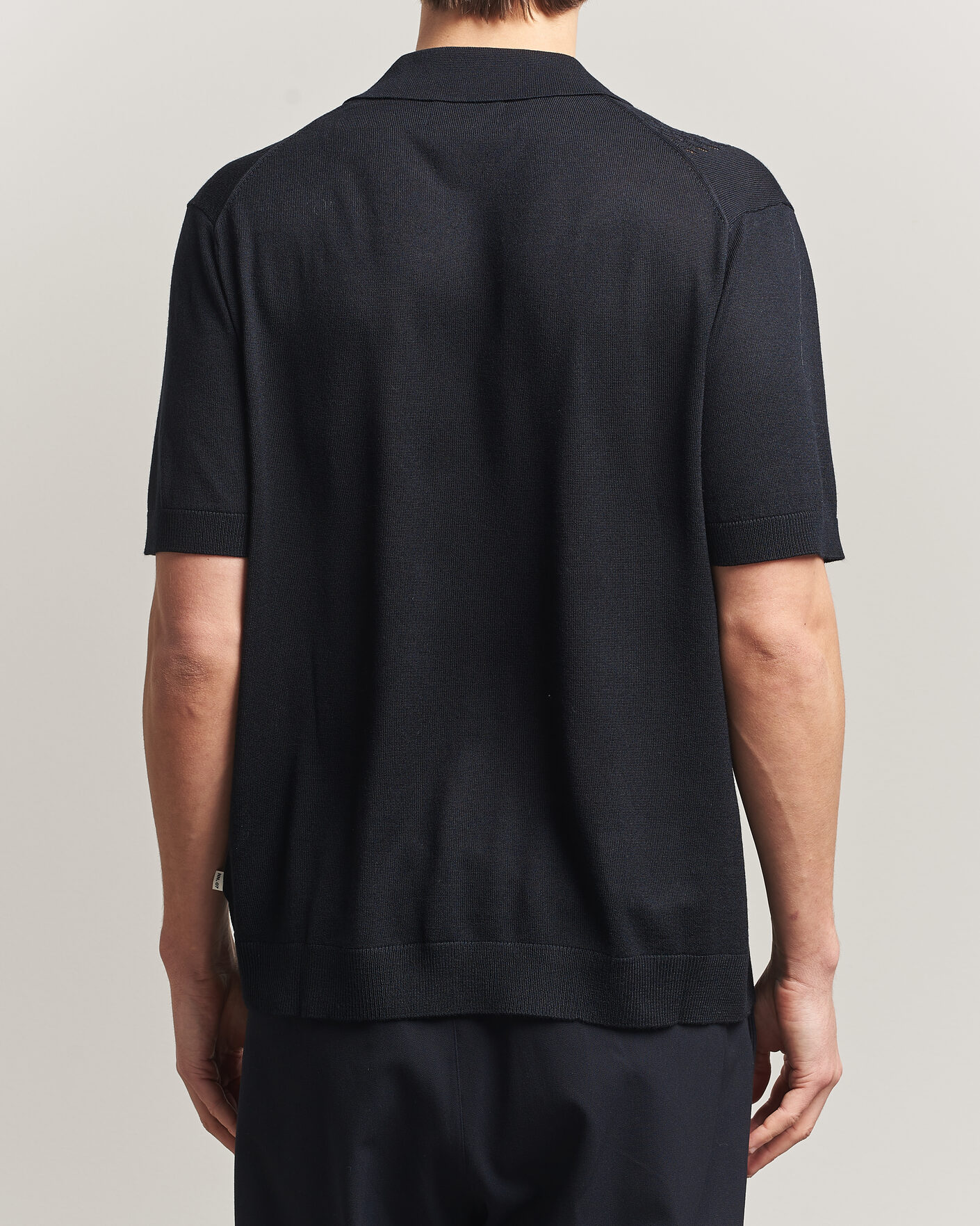 Herre | Skjorter | NN07 | Thor Knitted Short Sleeve Shirt Deep Navy