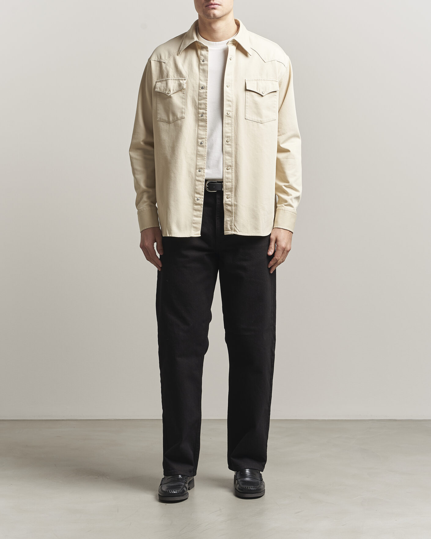 Herre | Skjorter | NN07 | Ricky Western Denim Shirt Ivory