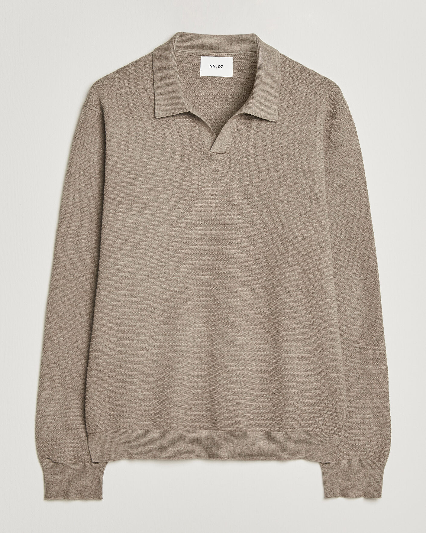 Herre | Gensere | NN07 | Paul Knitted Long Sleeve Polo Mable Husk