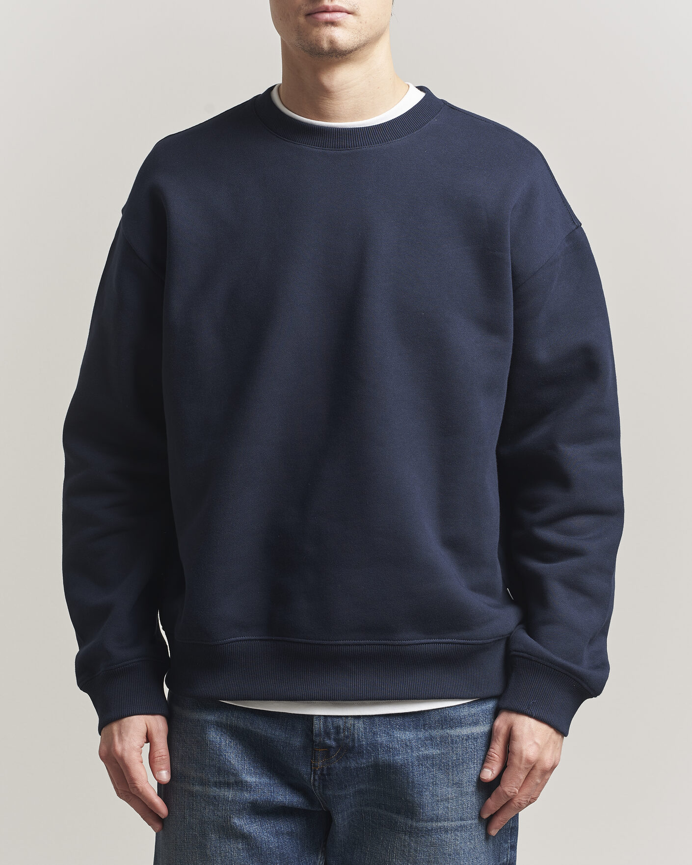 Herre | Gensere | NN07 | David Crew Neck Sweatshirt Navy Blue