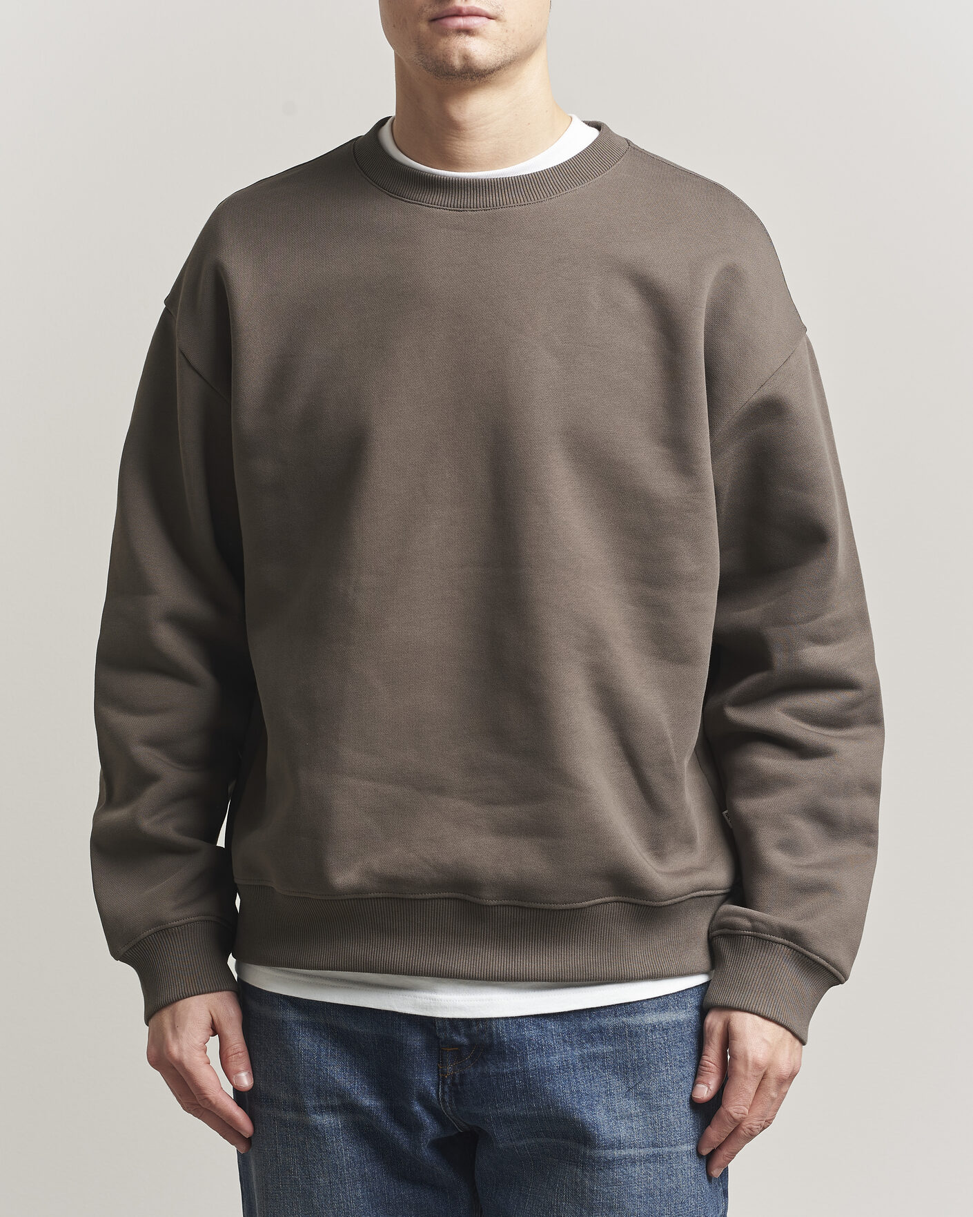 Herre | Gensere | NN07 | David Crew Neck Sweatshirt Mable Husk