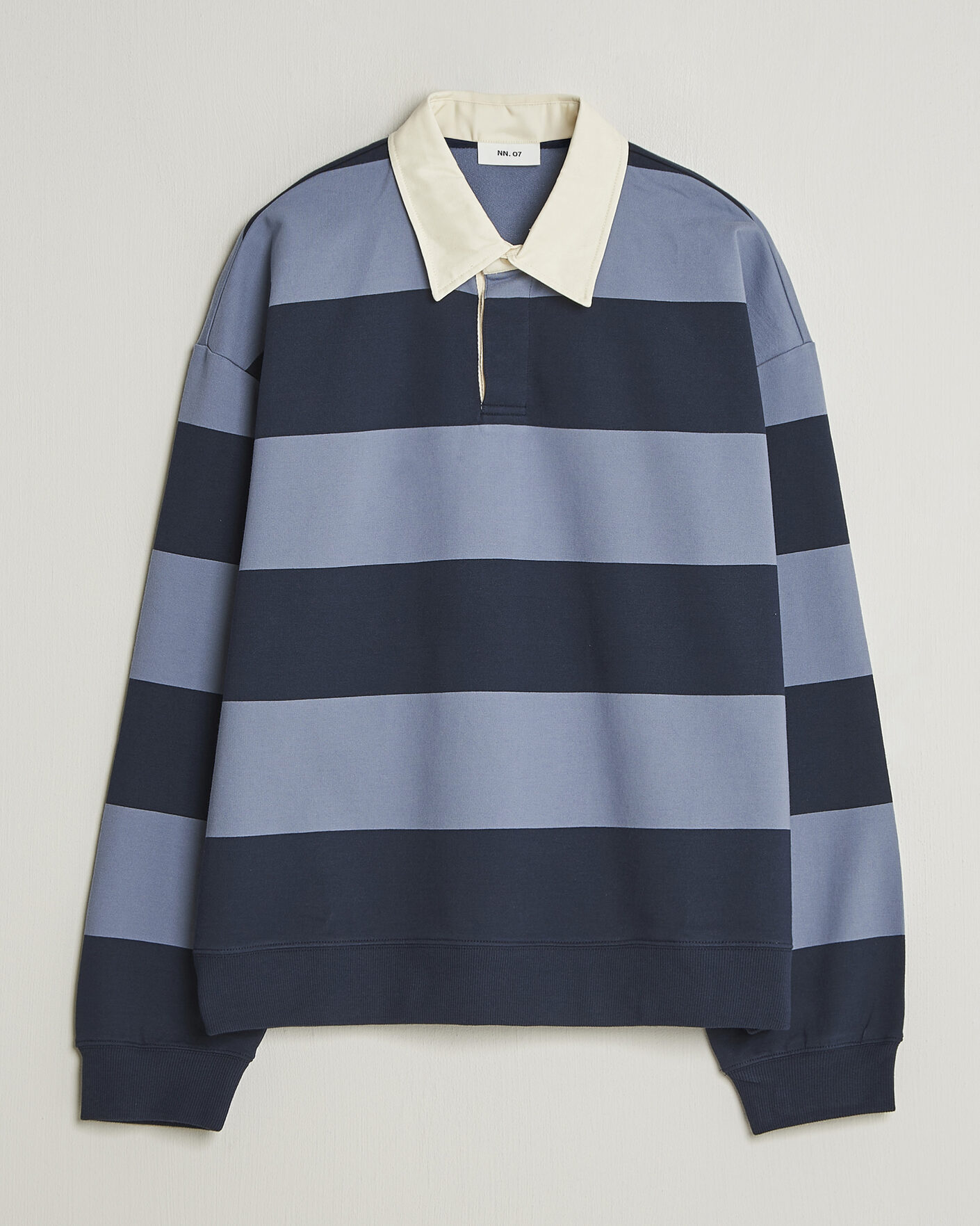 Herre | Gensere | NN07 | David Rugby Sweater Blue Stripe