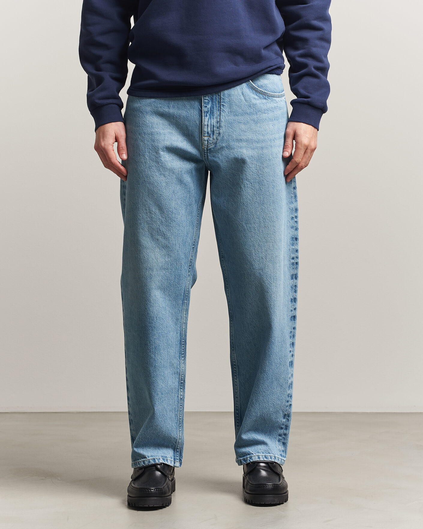Herre | Skjorter | NN07 | Otis Loose Fit Selvedge Jeans Light Blue