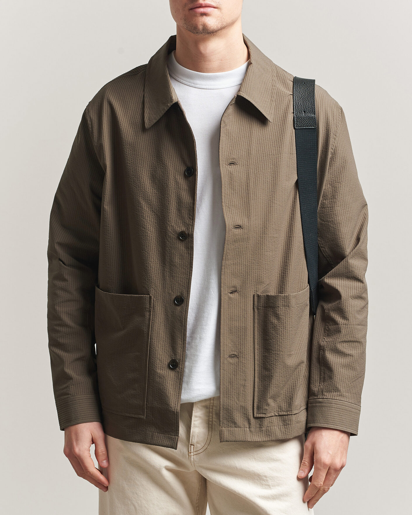 Herre | Skjorter | NN07 | Blaze Seersucker Overshirt Mable Husk