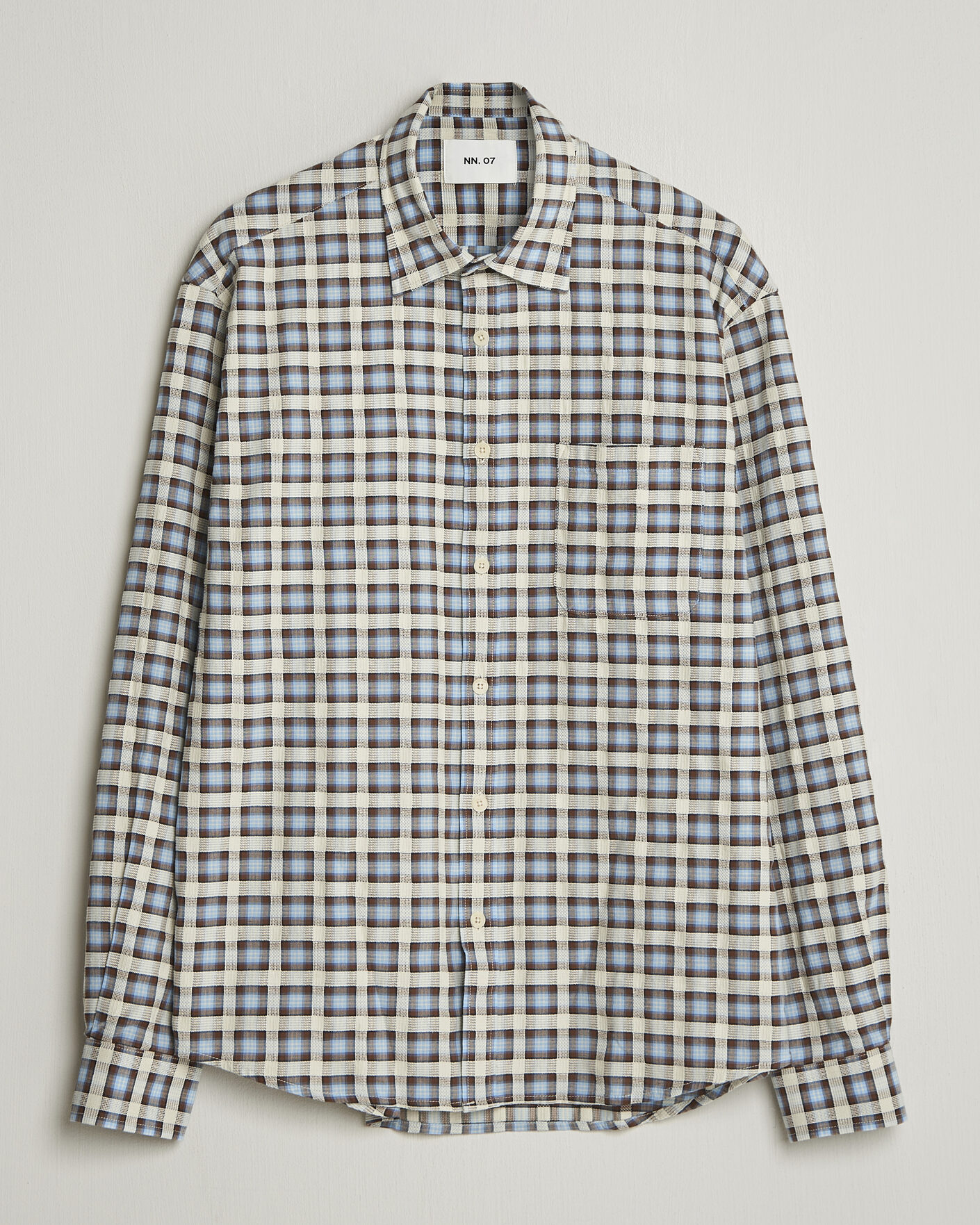 Herre | Skjorter | NN07 | Deon Checked Shirt Blue