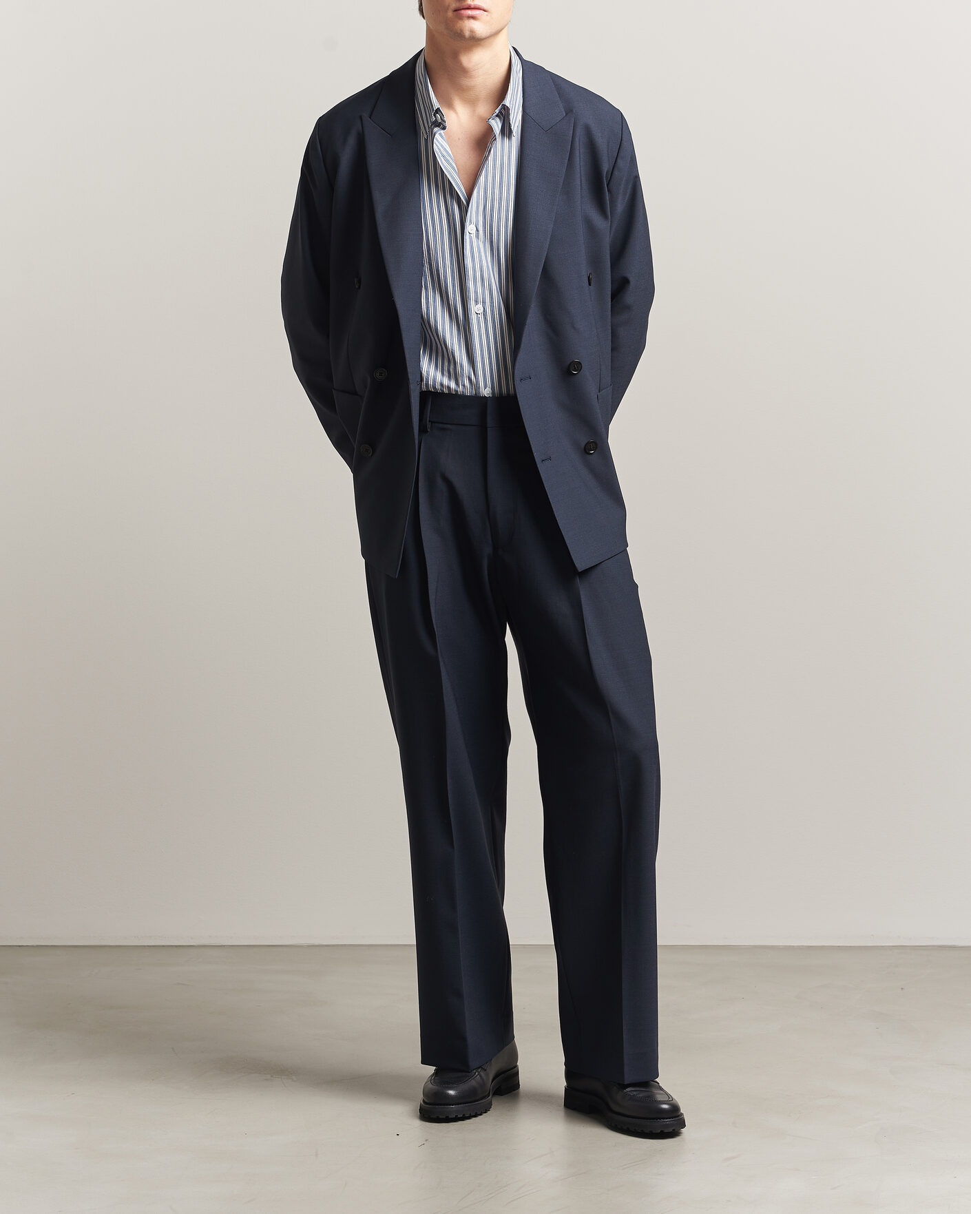 Herre | Dressjakker | NN07 | Jordin Summer Wool Double Breasted Blazer Deep Navy