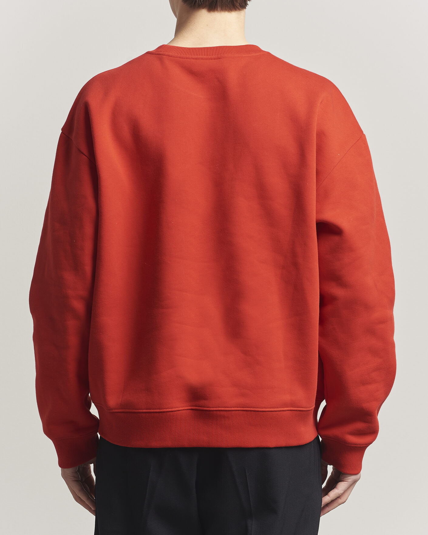 Herre | Gensere | NN07 | David Embroidered Crew Neck Sweatshirt Chili Red