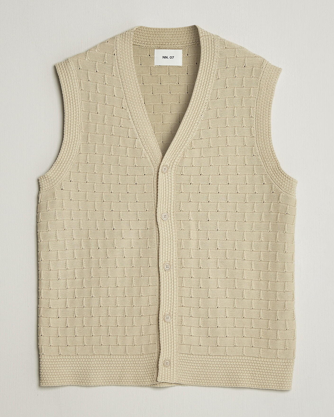 Herre | Gensere | NN07 | Reece Knitted Vest Ecru