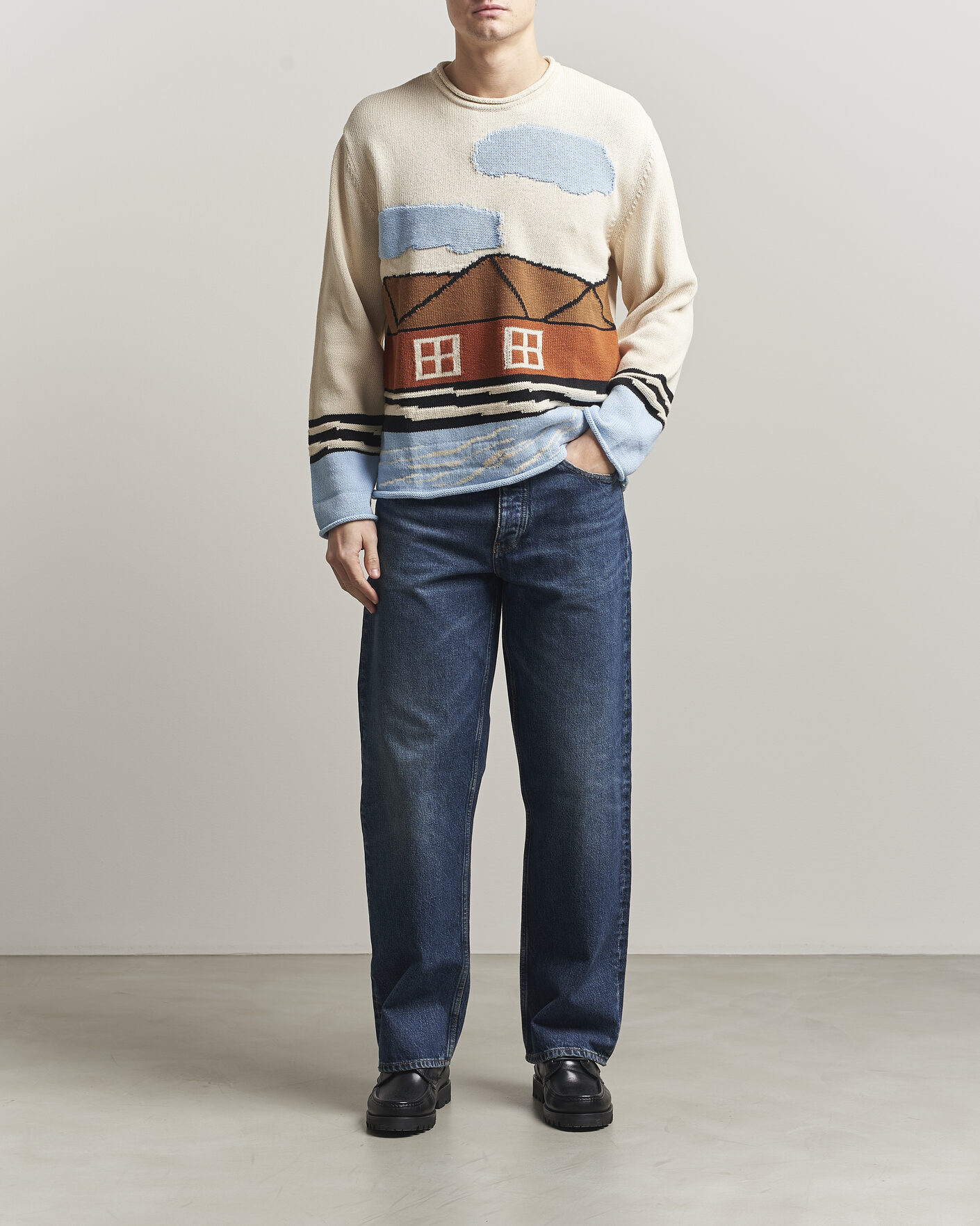 Herre | Gensere | NN07 | Mikkel Knitted HQ Printed Sweater Multi