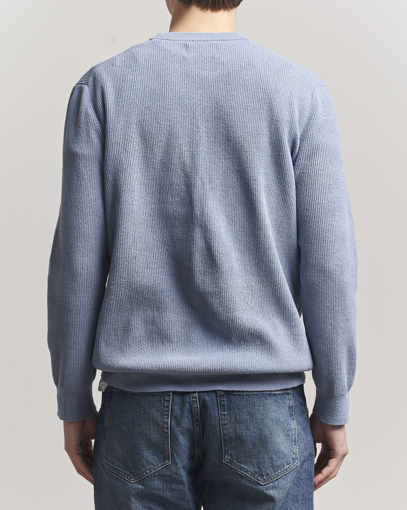 Herre | Gensere | NN07 | Danny Knitted Sweater Stone Blue