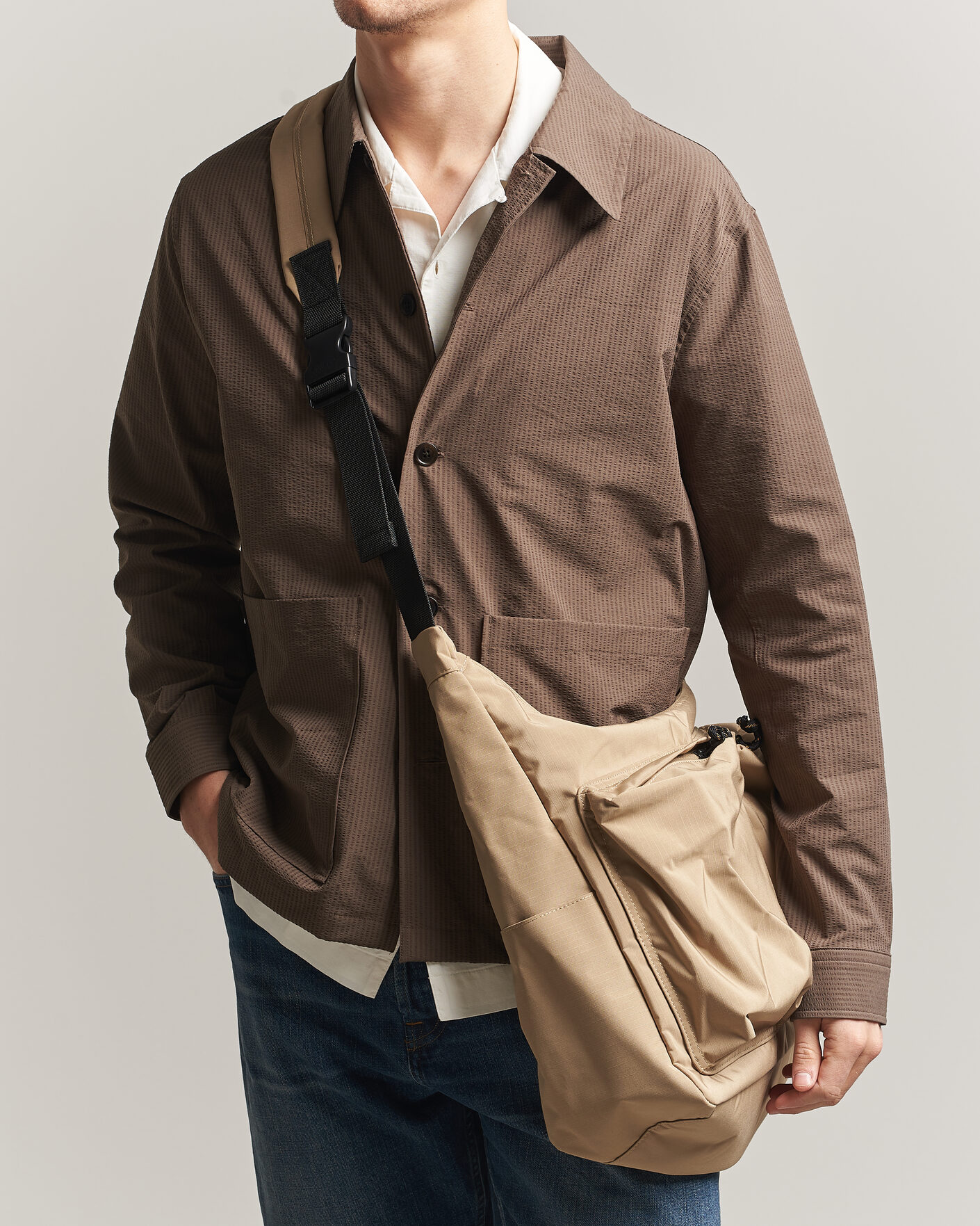Herre | Vesker | NN07 | Nylon Ripstop Messenger Bag Desert Khaki
