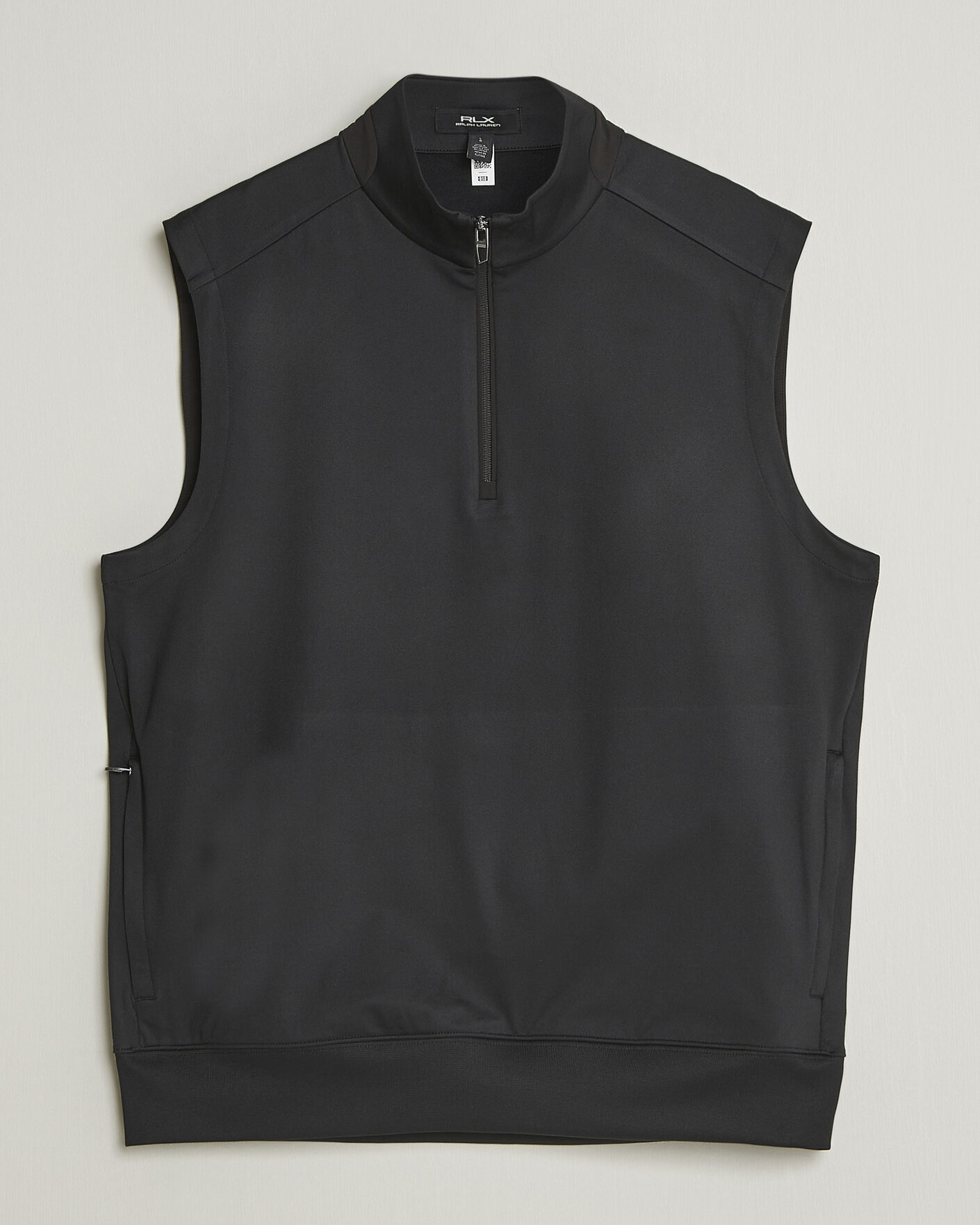 Herre | Vester | RLX Ralph Lauren | Half-Zip Luxury Jersey Vest Polo Black