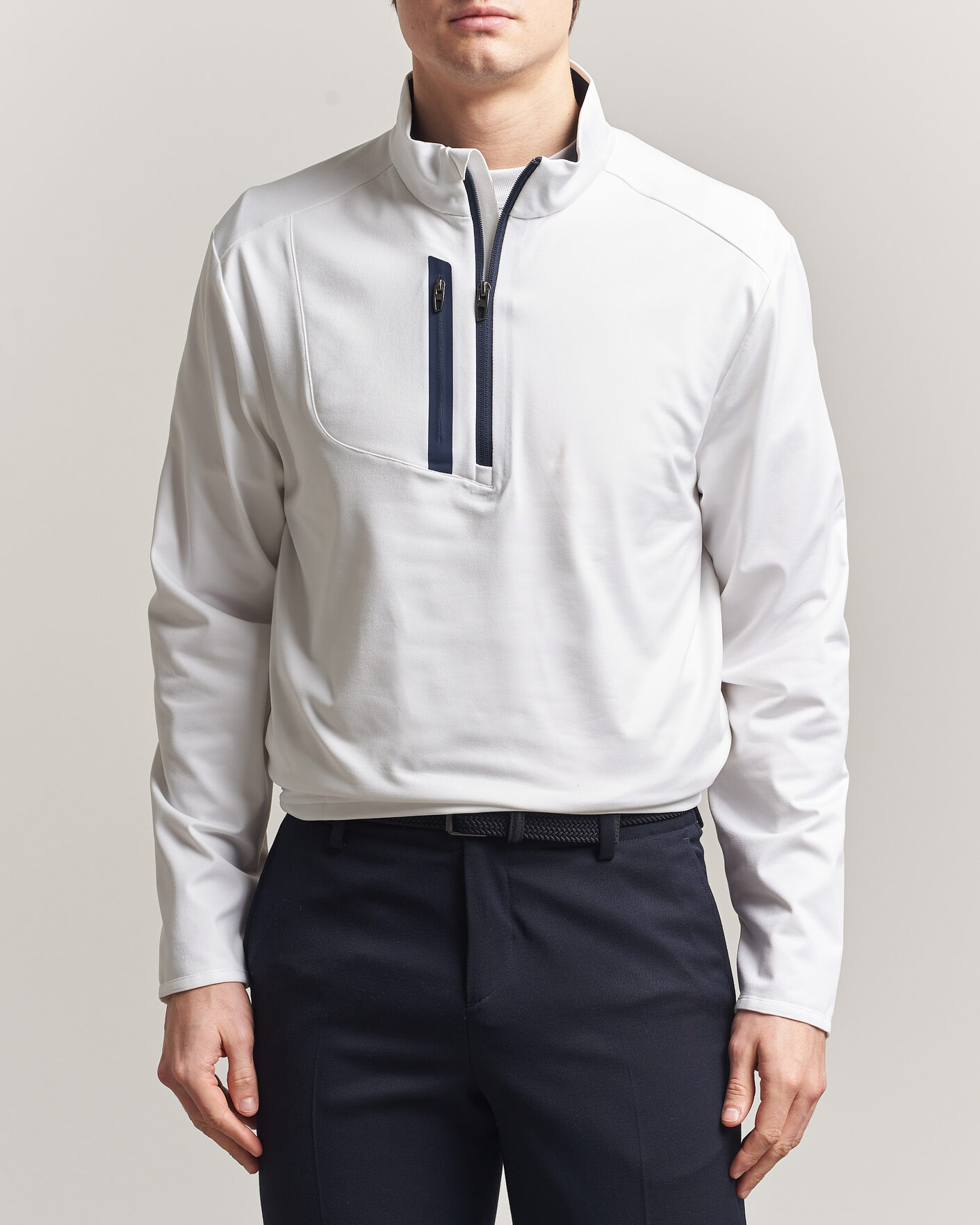 Herre | Golfklær | RLX Ralph Lauren | Luxury Jersey Half Zip Ceramic White