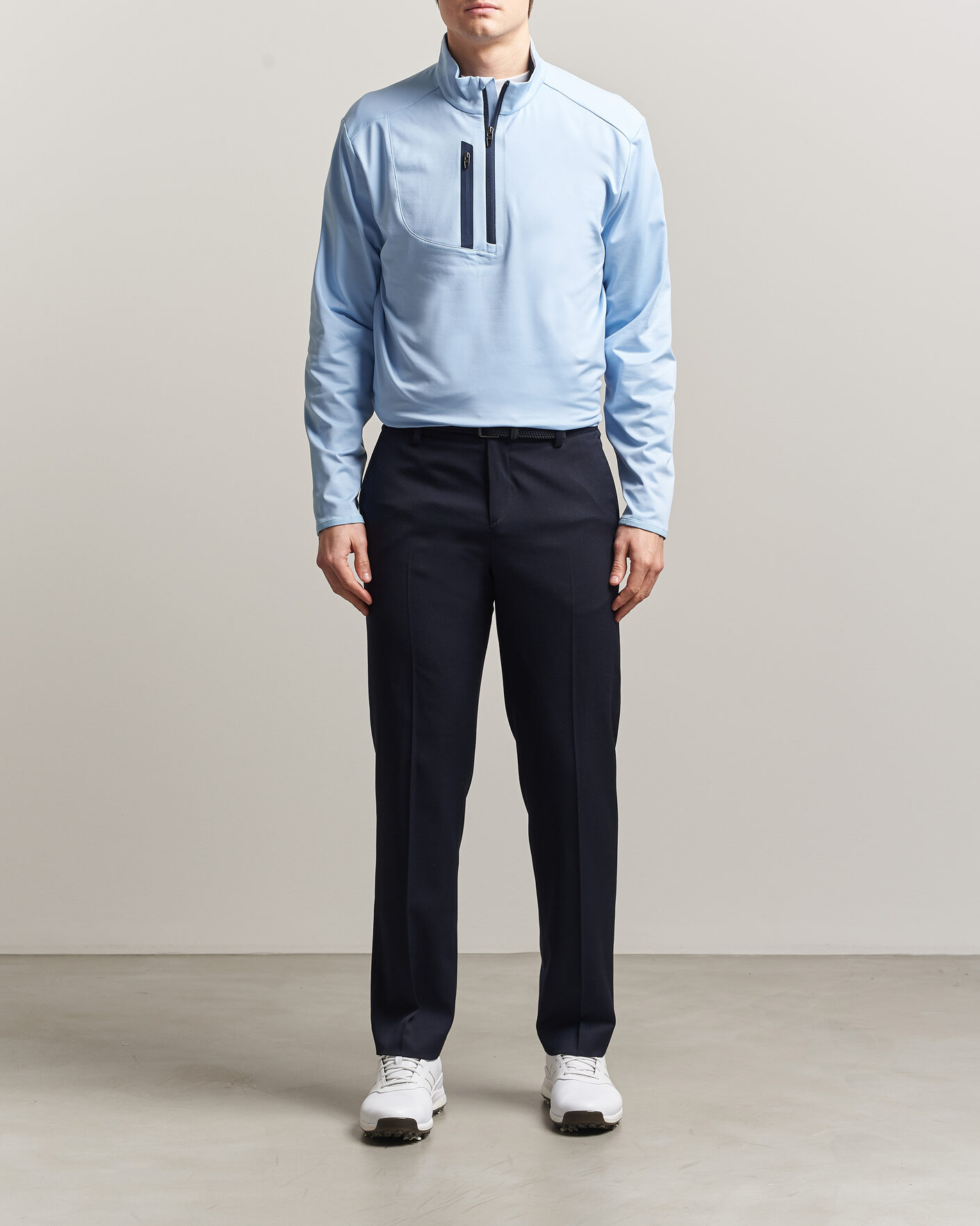 Herre | Gensere | RLX Ralph Lauren | Luxury Jersey Half Zip Office Blue