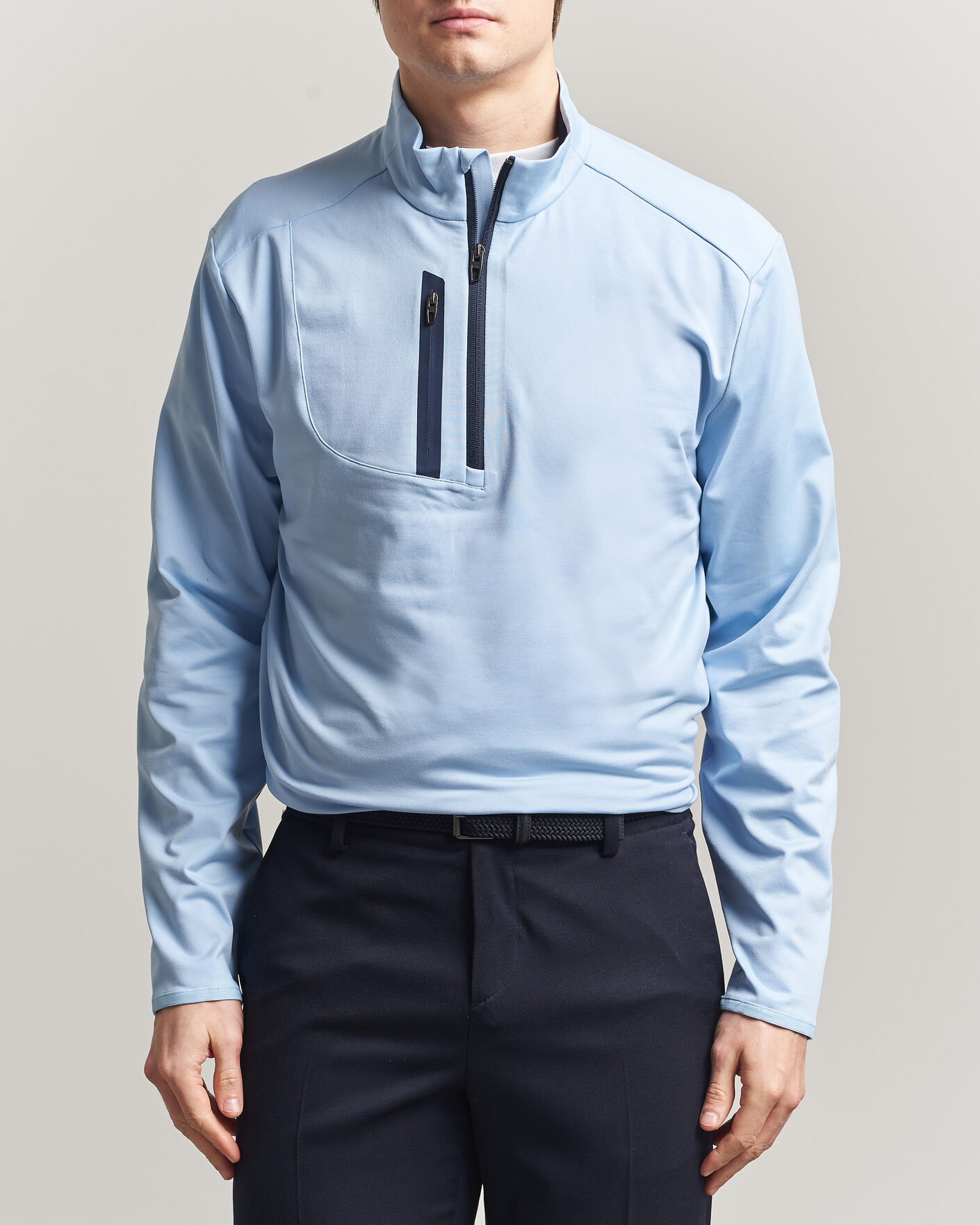 Herre | Gensere | RLX Ralph Lauren | Luxury Jersey Half Zip Office Blue