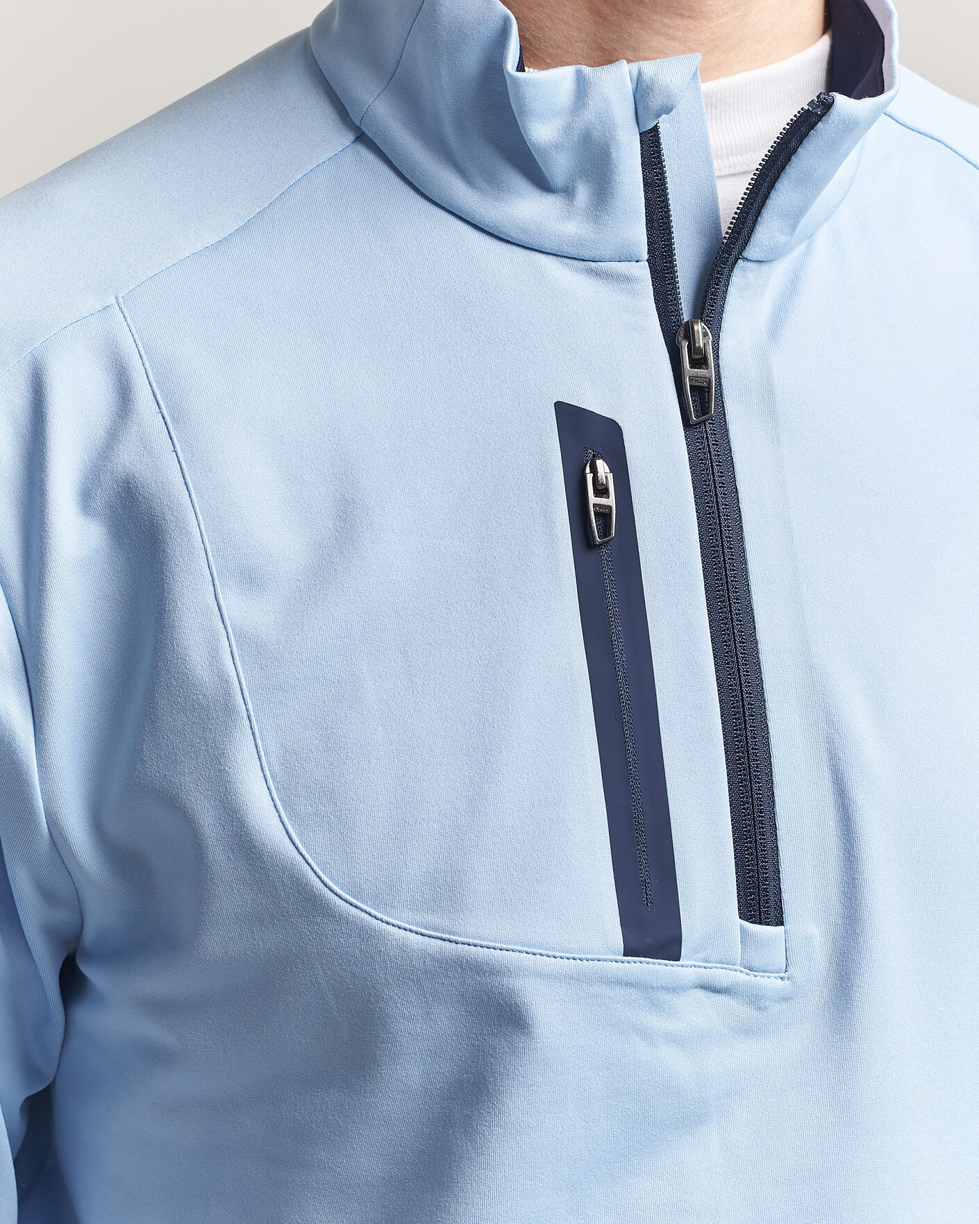 Herre | Gensere | RLX Ralph Lauren | Luxury Jersey Half Zip Office Blue