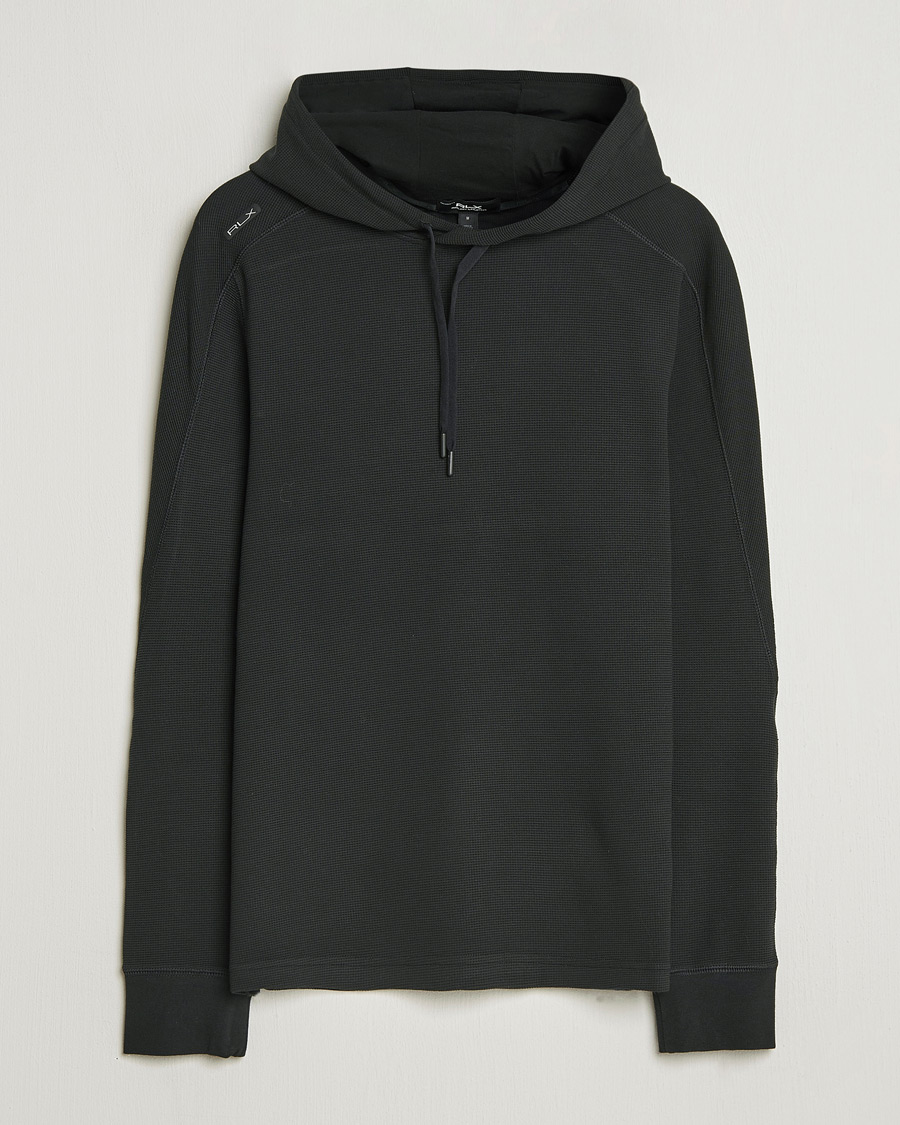 Herre | Gensere | RLX Ralph Lauren | Tech Waffle Hoodie Polo Black