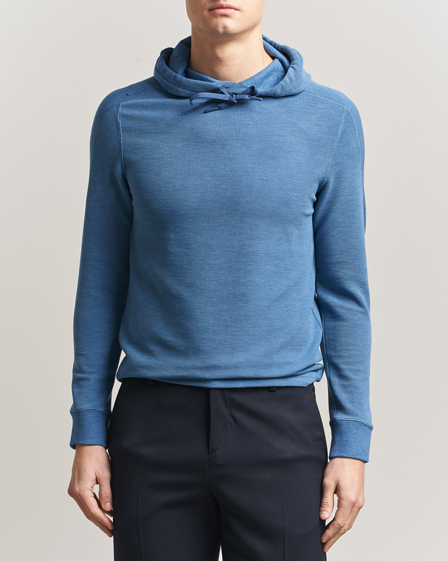 Herre | Gensere | RLX Ralph Lauren | Tech Waffle Hoodie Fog Blue Heather