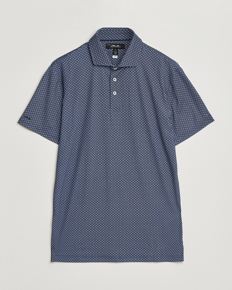 Herre | Pikéer | RLX Ralph Lauren | Airflow Polo Printed Navy Magnolia Diamond